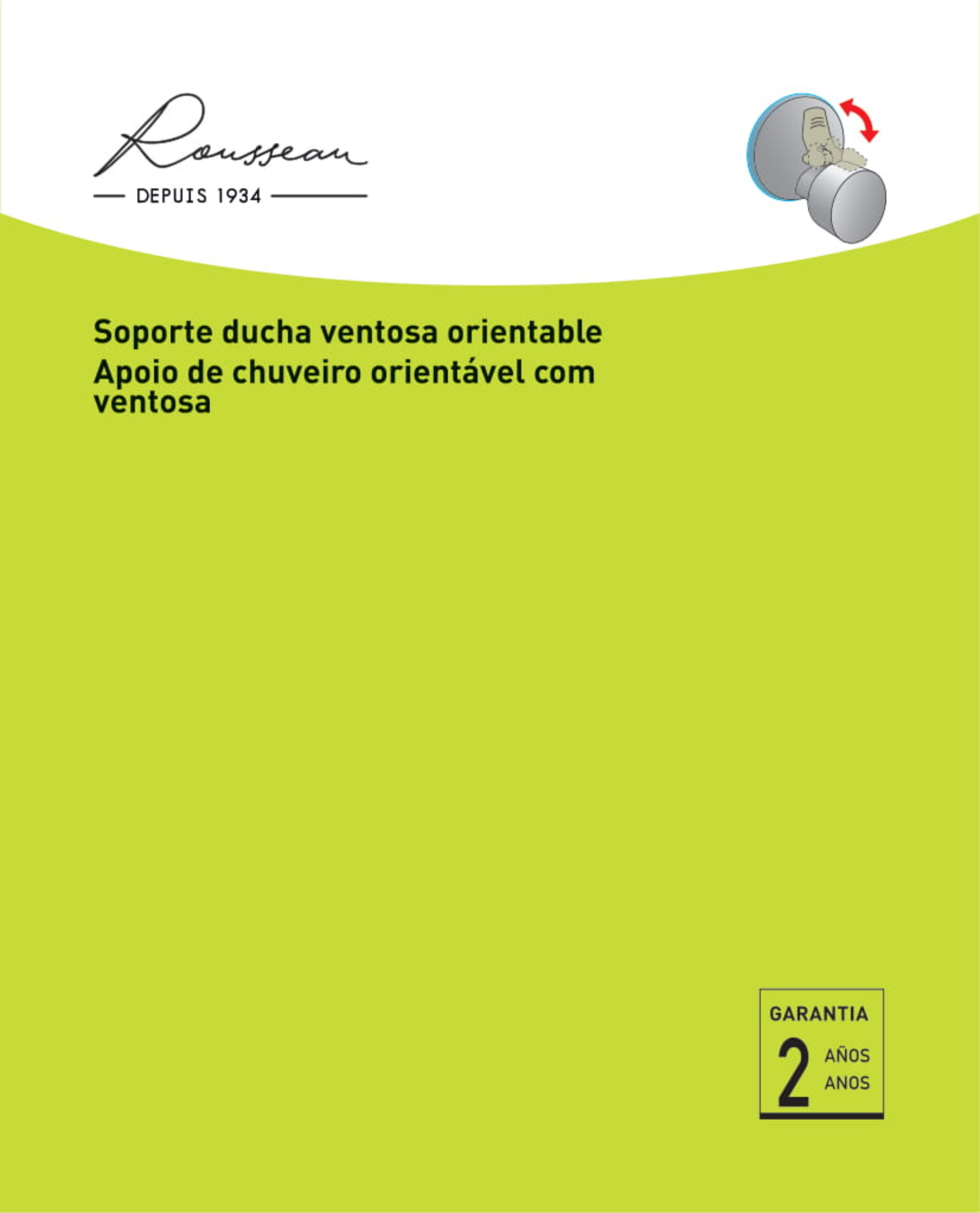 Soporte de ducha   EDOUARD ROUSSEAU gris / plata - 5