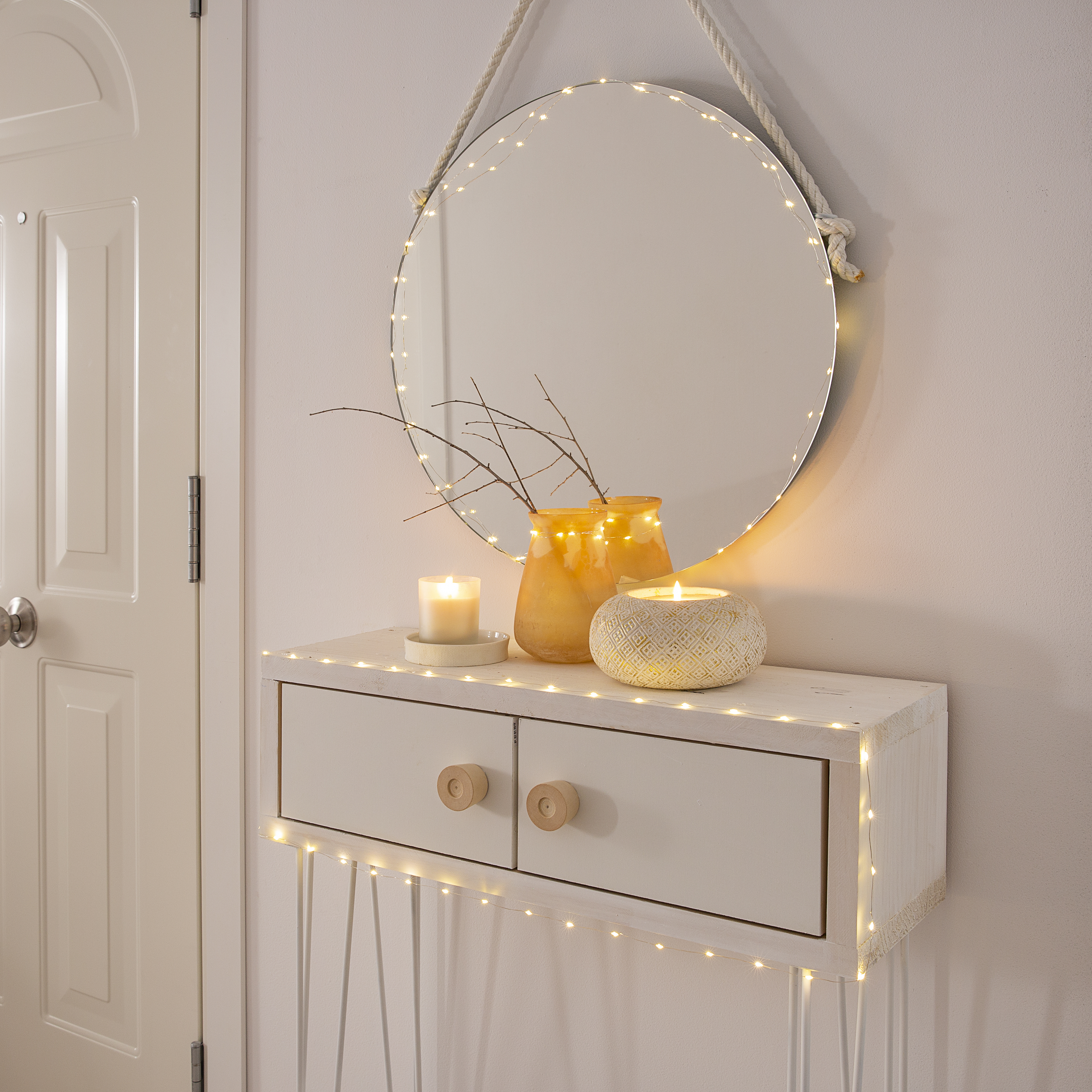 Grinalda iluminada microled para interior 495 cm branco quente - 5