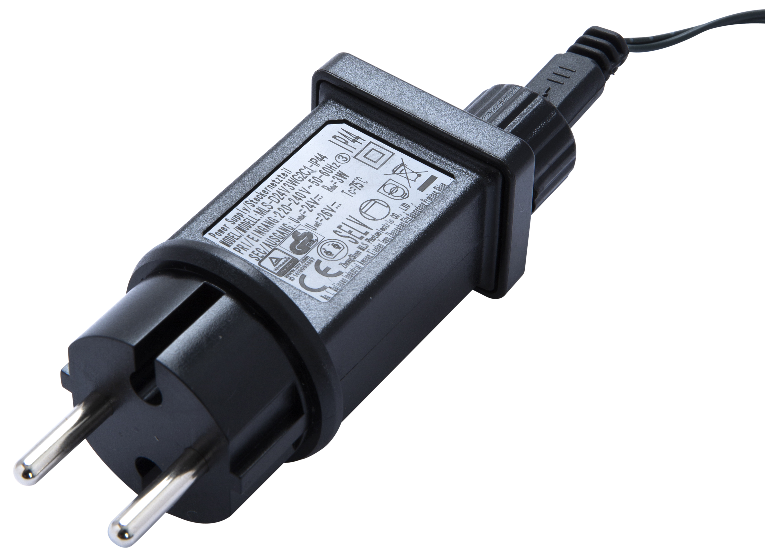 Guirnalda iluminada para árbol de 180 cm con 300 bombillas LED blanco de 17.95 metros de iluminación para exterior con transformador - 4