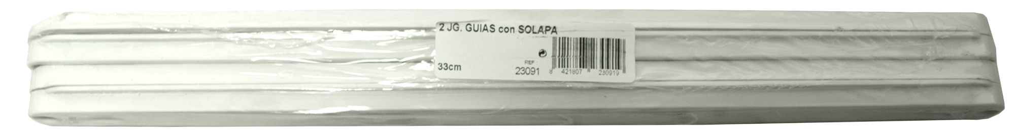 Guía para cajón con solapa 33 cm; carga 5 kg; Blanco - 2