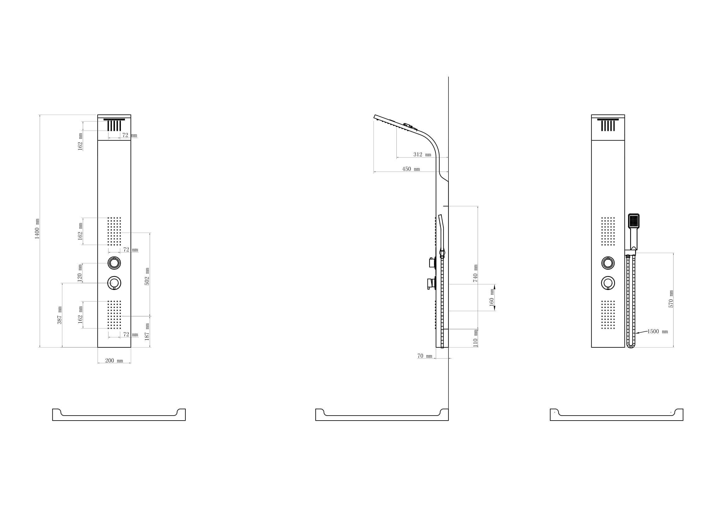 Coluna de hidromassagem MONOCOMANDO SENSEA ICONE CROMADO - 8