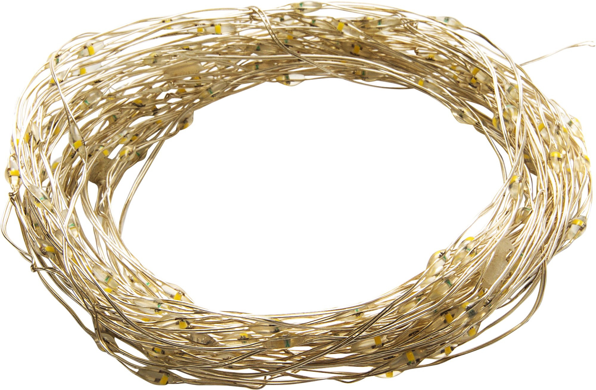 Guirnalda iluminada decorativa con 200 bombillas LED blanco cálido de 10.25 metros de iluminación para exterior a pilas - 4