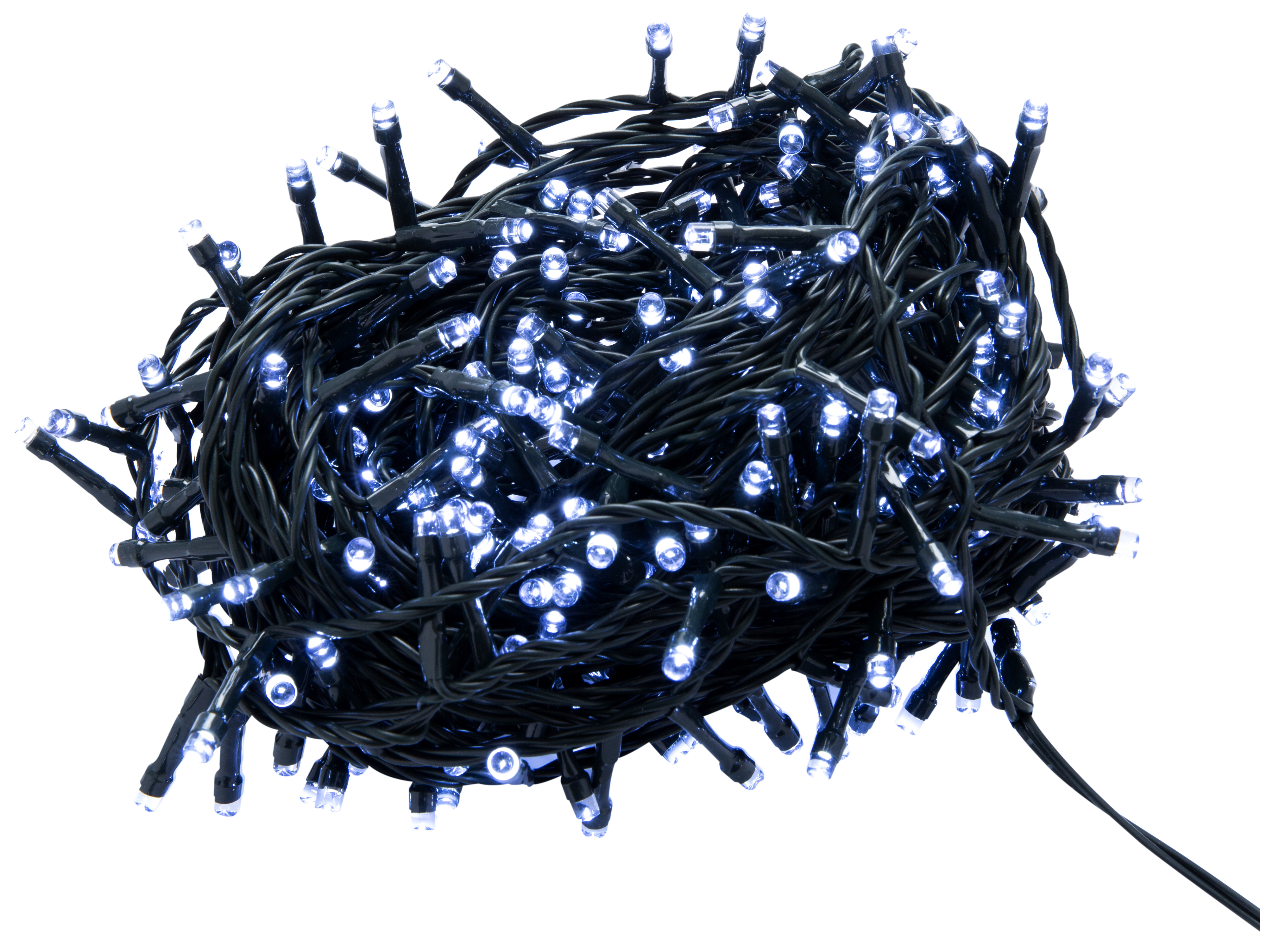 Guirnalda iluminada para árbol de 180 cm con 300 bombillas led blanco de 17.95 metros de iluminación para exterior con transformador