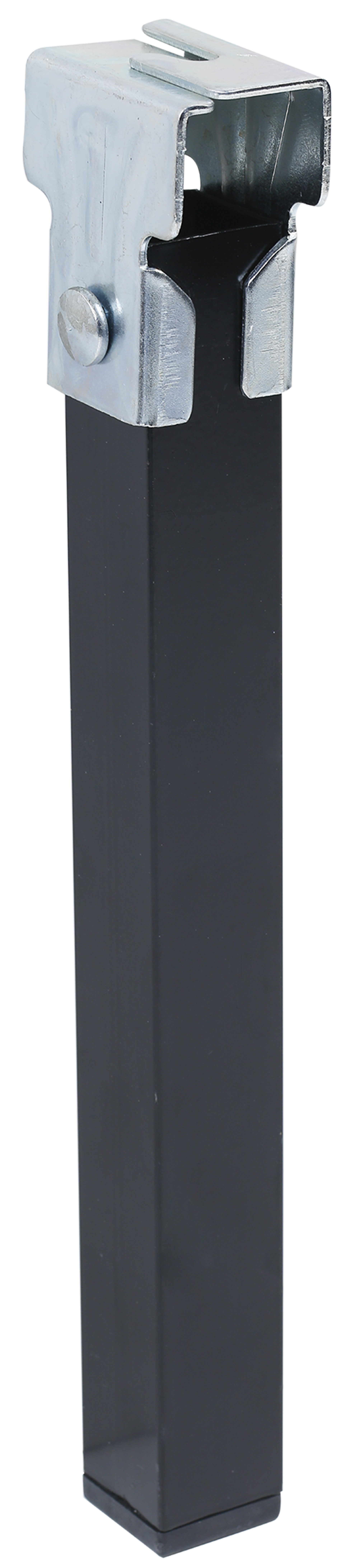 Lote 4 Pés Quadrados Aço com Rodas Altura 170mm 30x30 Preto - 3