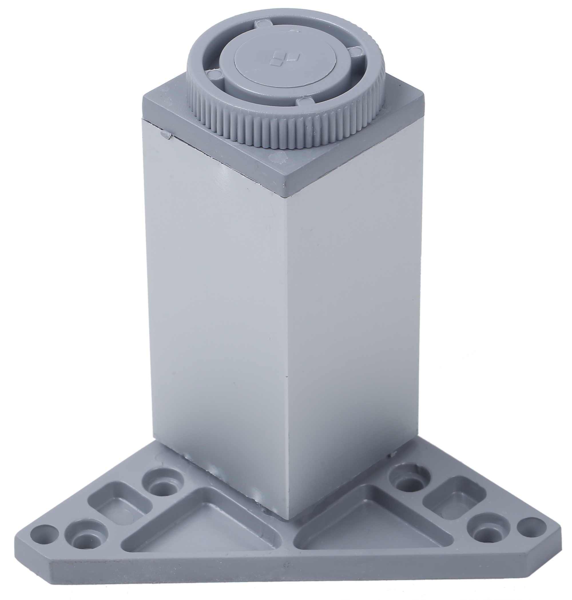 Pata para mueble de aluminio con altura regulable color gris altura 10 cm - 5