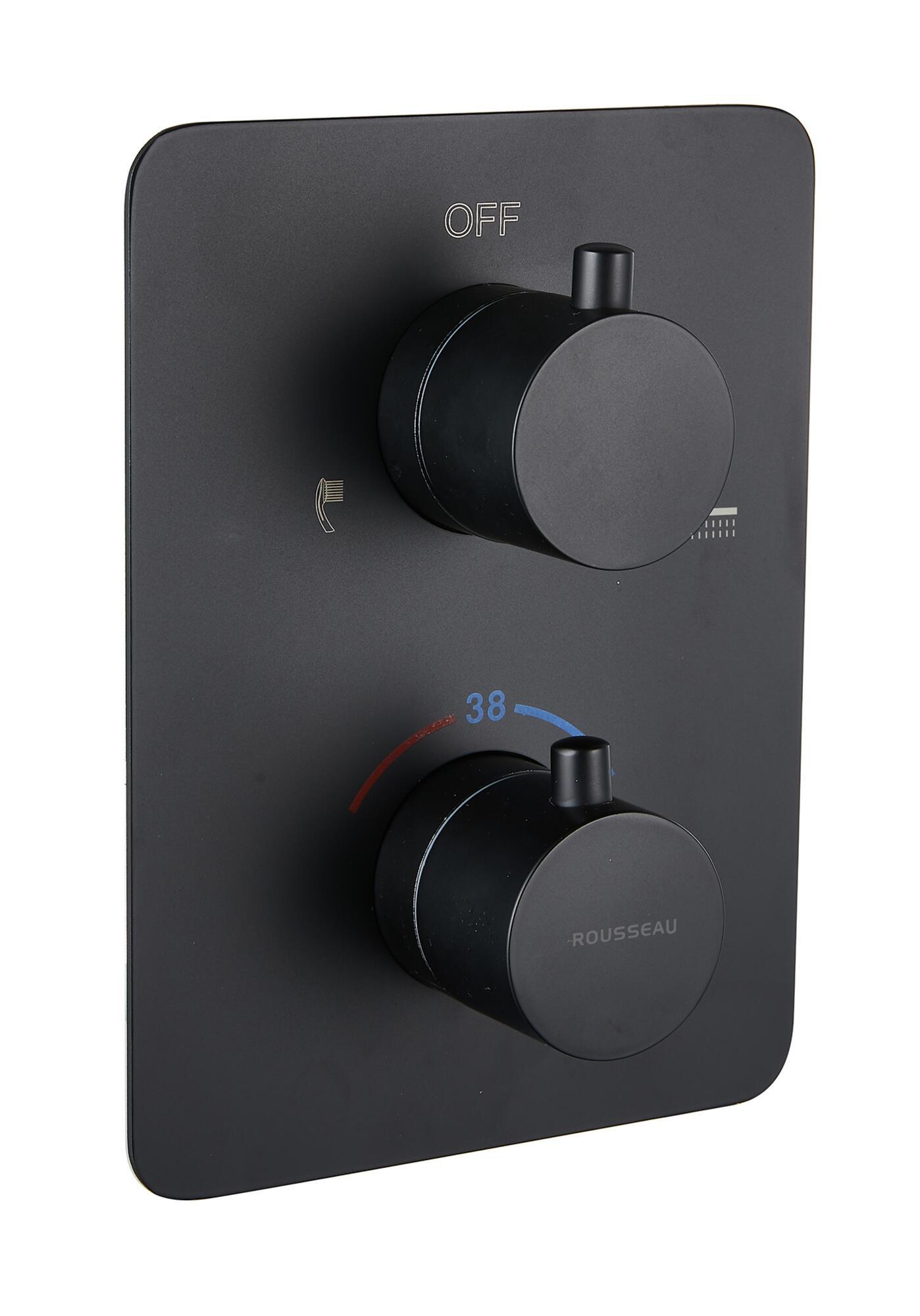 Grifo ducha edouard rousseau ducha empotrado negro