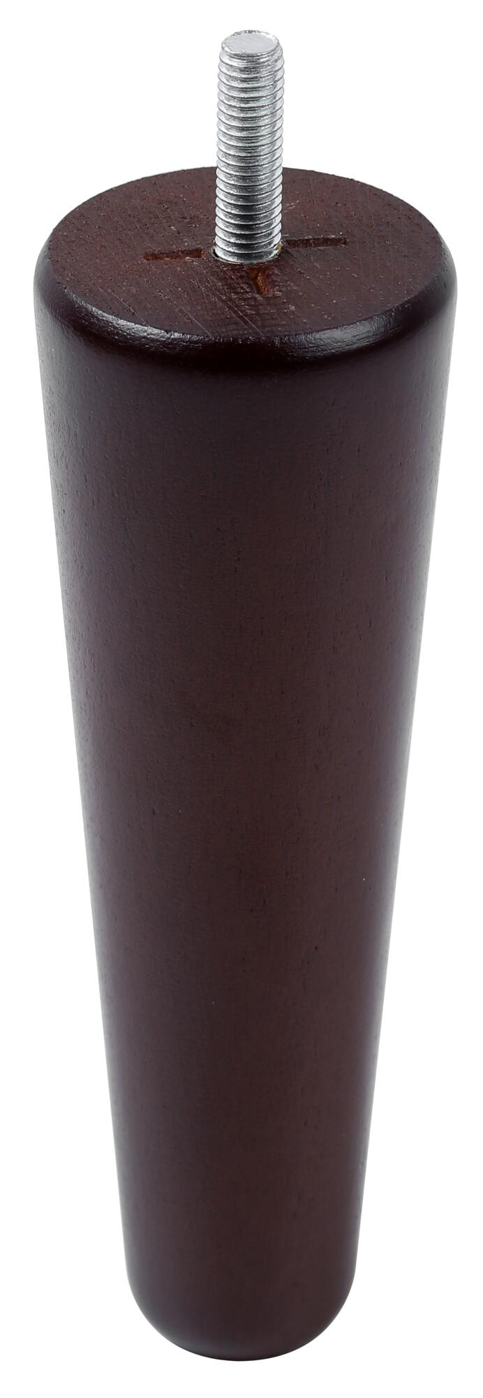 Pata para mueble bajo y sofa de madera oscura estilo clásico, alt 15 cm