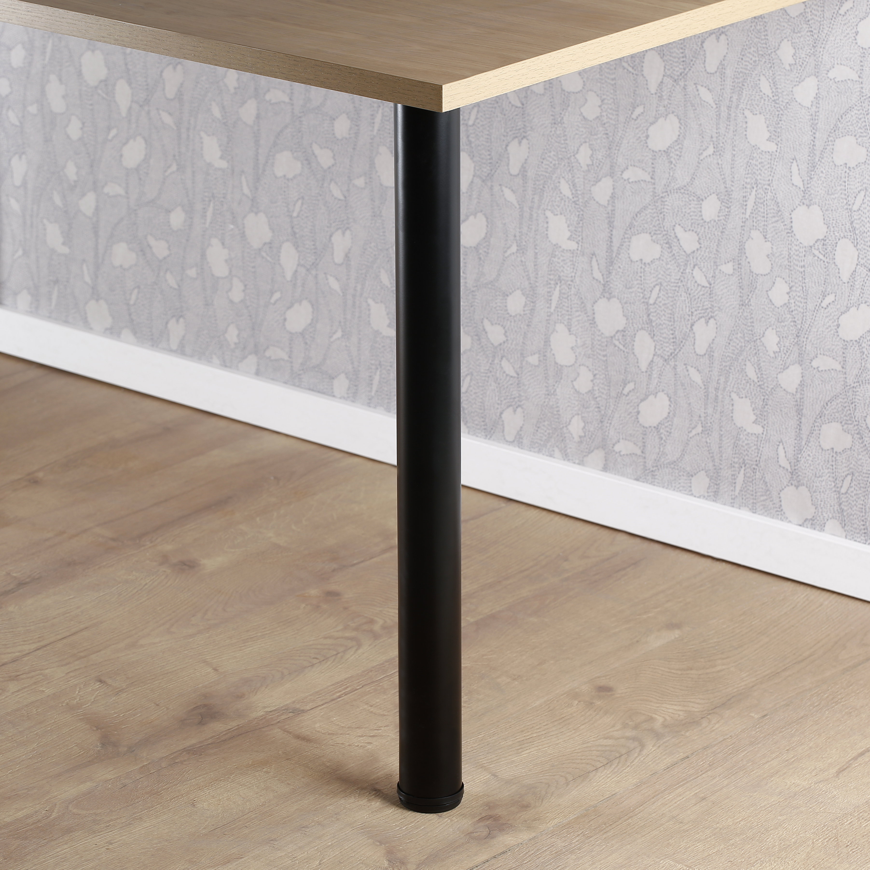 4 Pés reguláveis para mesa aço preto 60 mm 70-73 cm - 4