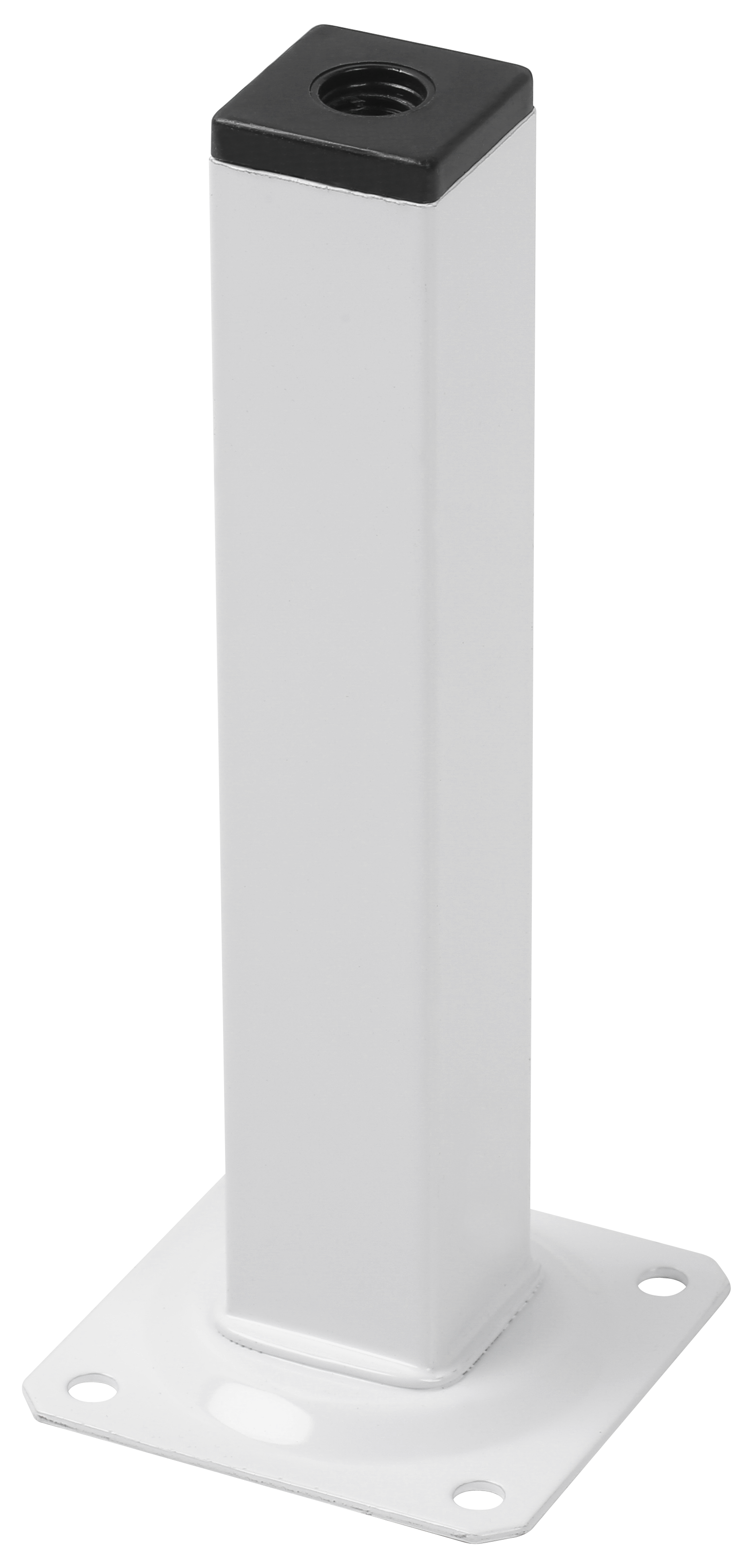 Pata para mueble de acero color blanco altura 15 cm - 4