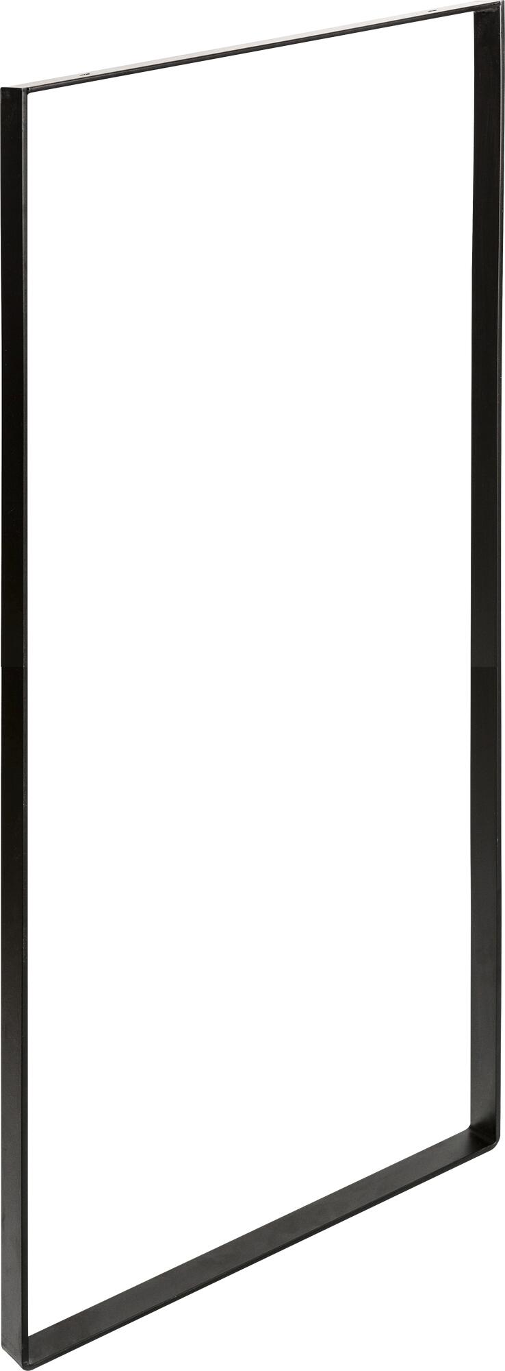 Pata fija rectangular de acero para mesas y encimeras 85 cm color negro mate