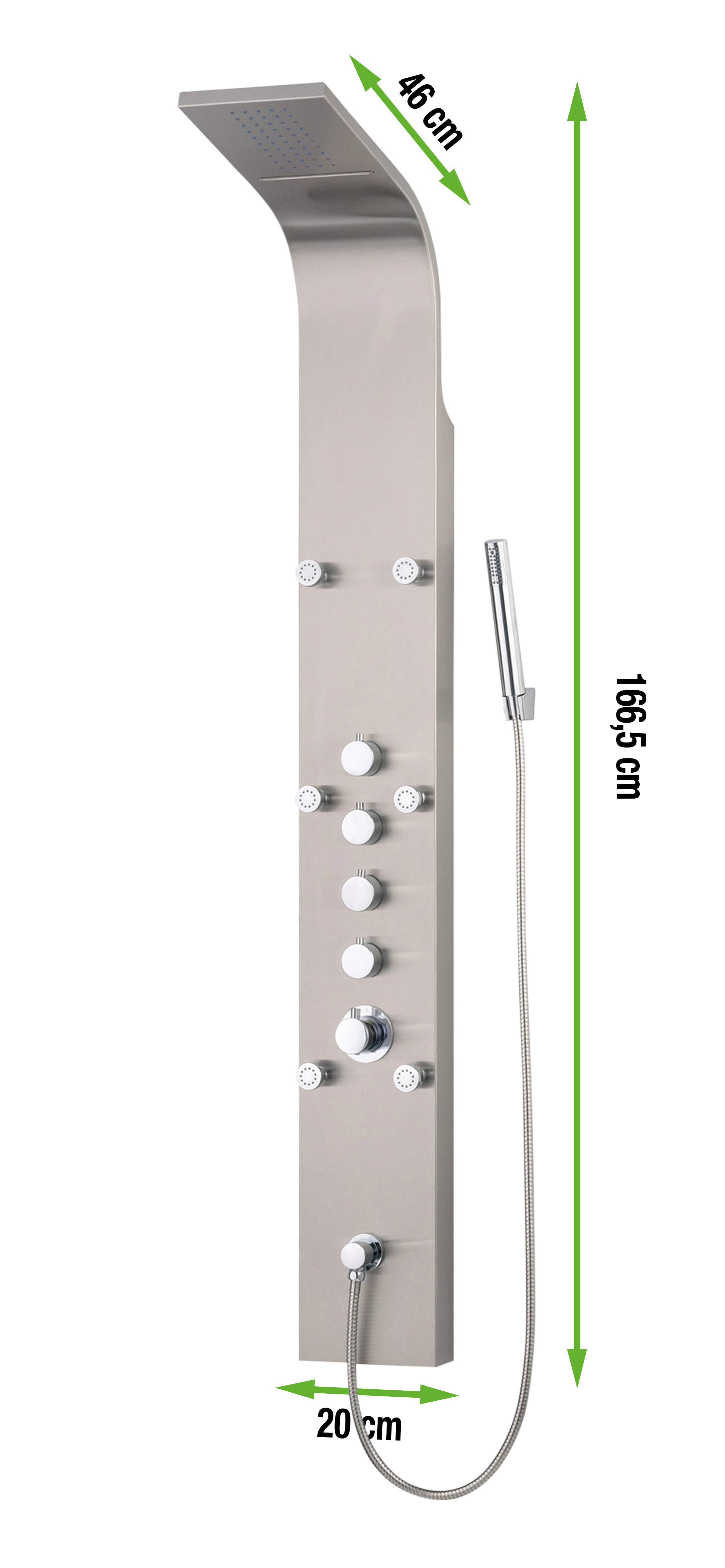 Columna de ducha hidromasaje termostática EDOUARD ROUSSEAU Orys gris - 2