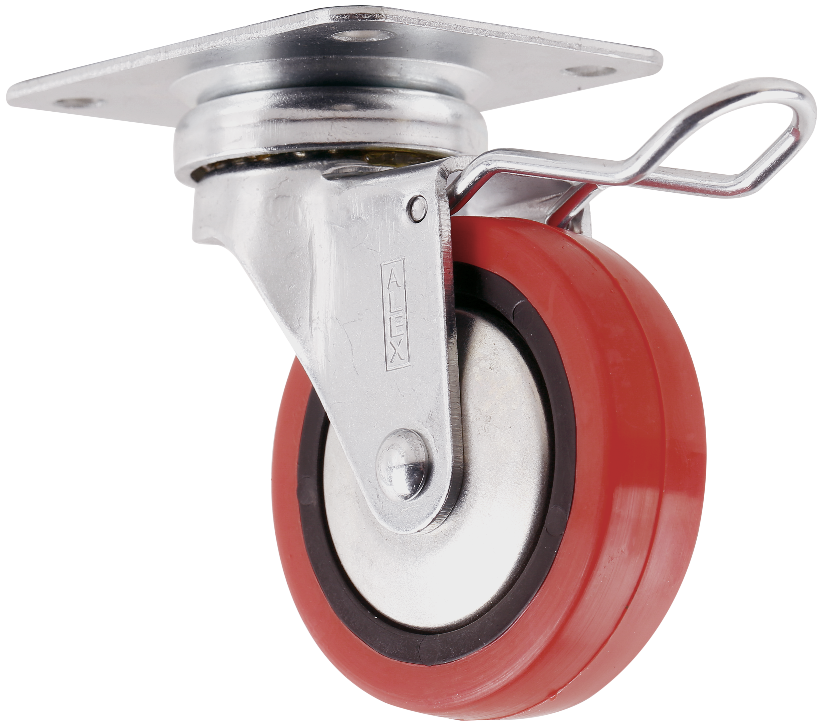 1 rueda giratoria con freno con placa , ø 60 mm, peso max. 40 Kg - 5