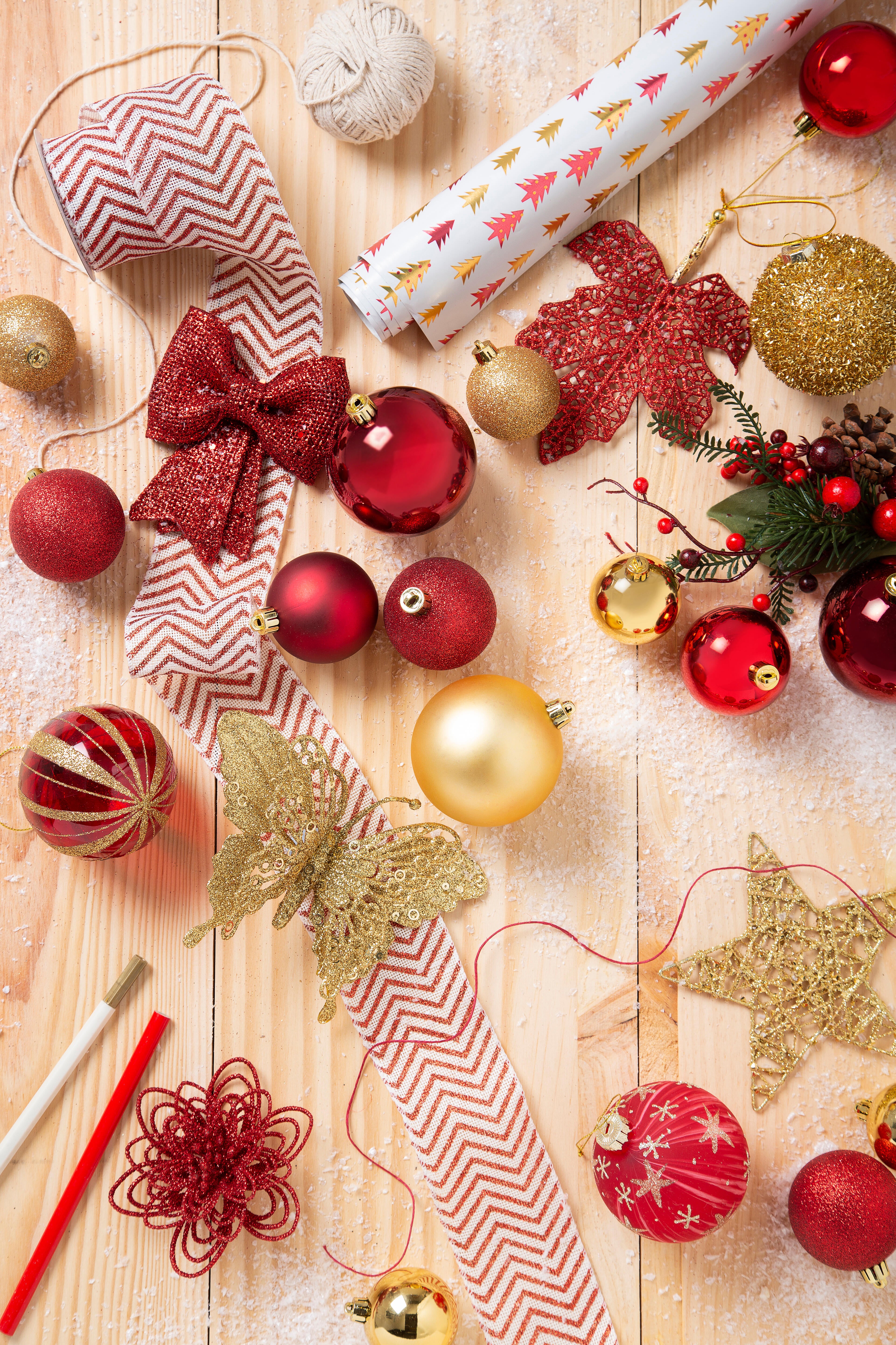 Rama con bayas rojo Ø 20 cm - 6