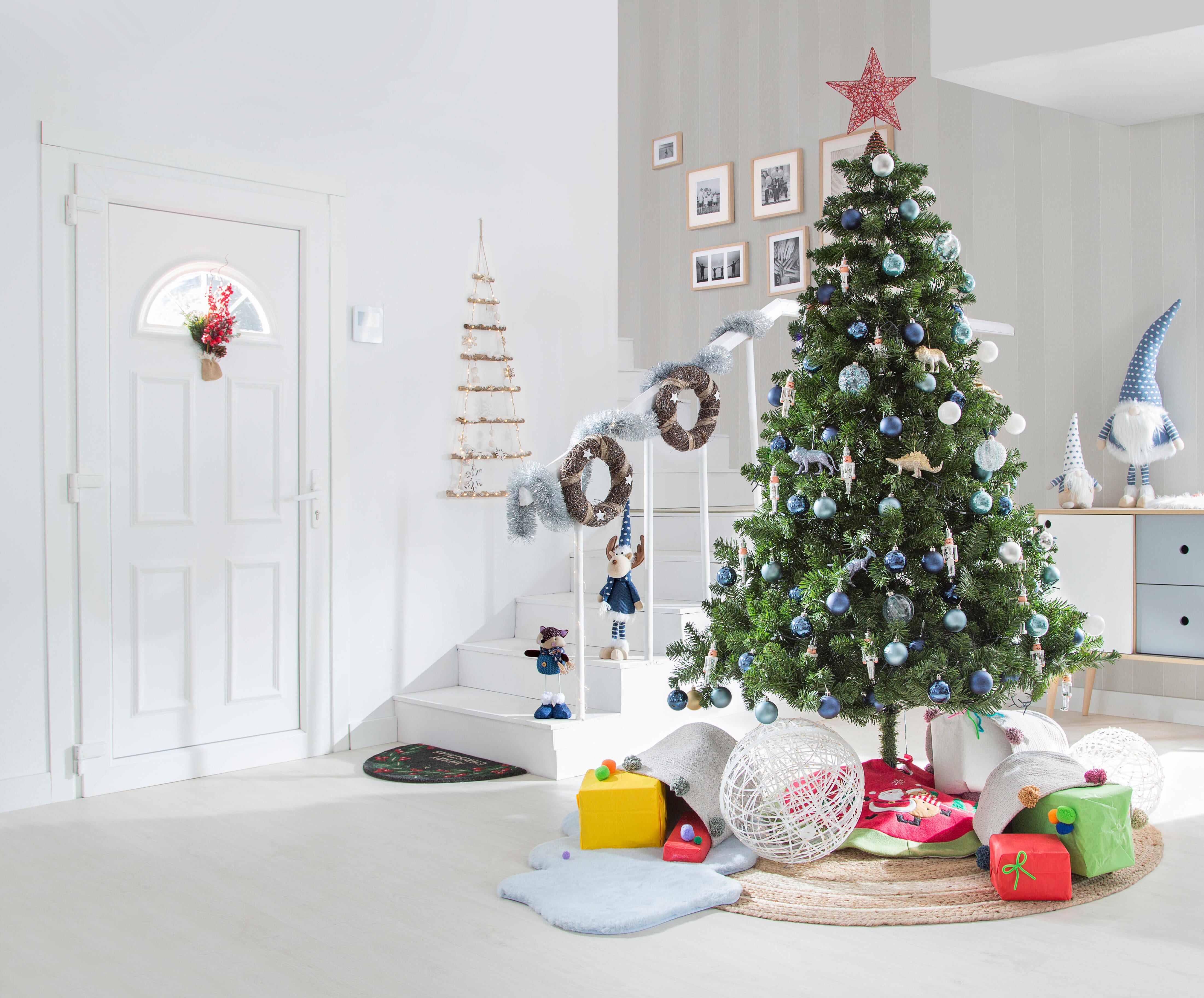 Guirnalda iluminada decorativa con 40 bombillas LED blanco cálido de 1.97 metros de iluminación para interior a pilas - 8