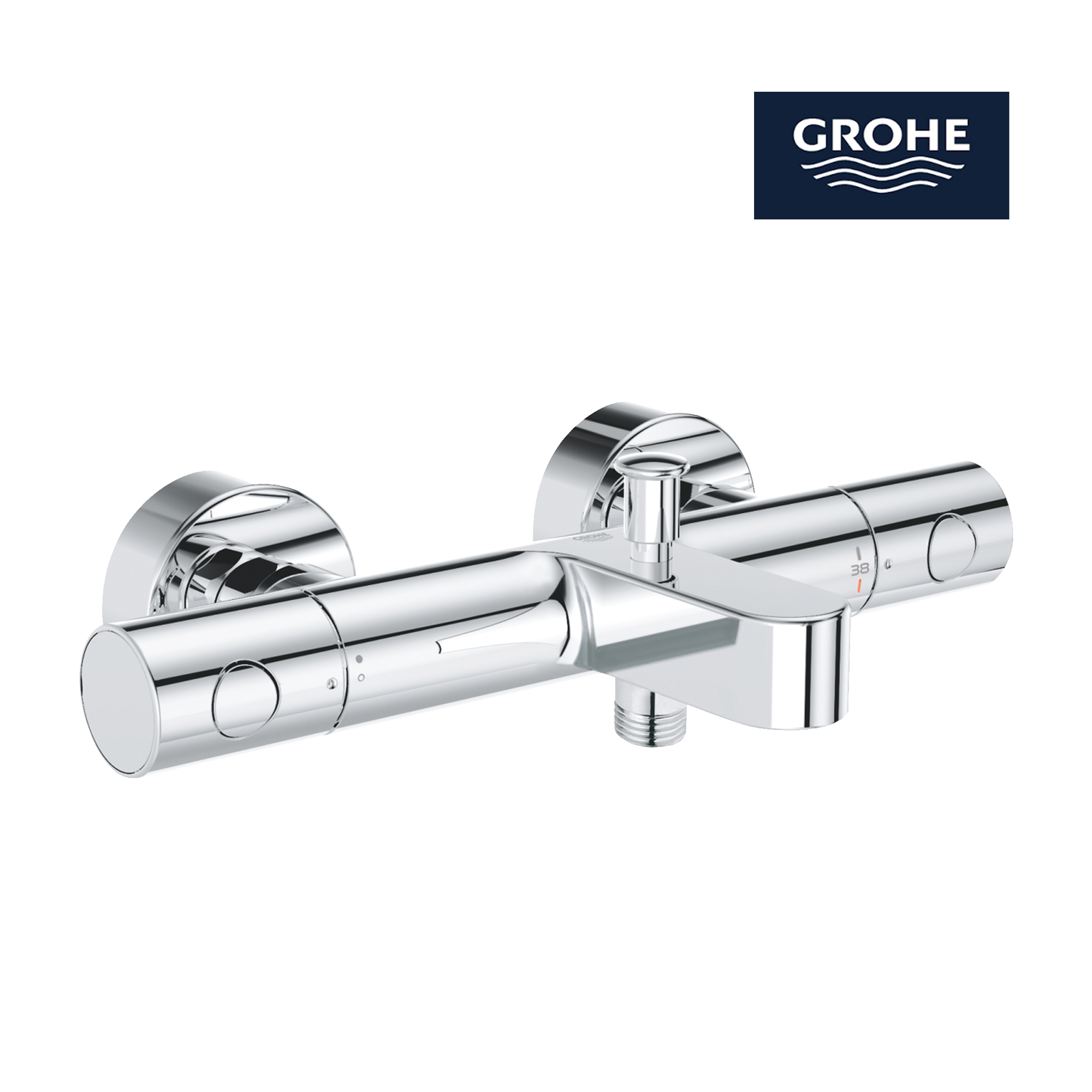 Grifo de bañera termostático GROHE Start Clova cromo brillo Antical Latón - 7