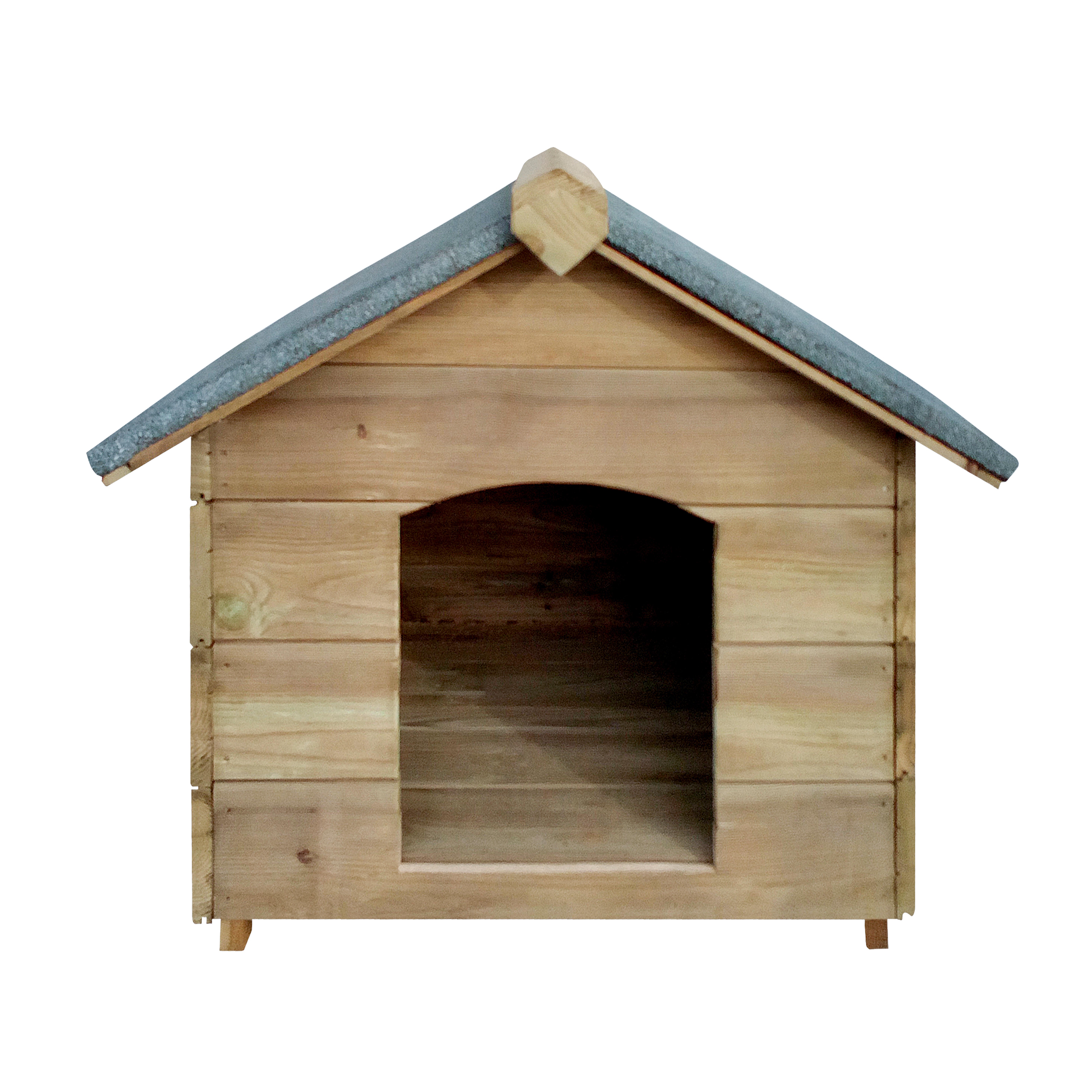 Caseta para perro de madera verde 78x79x78,5 cm