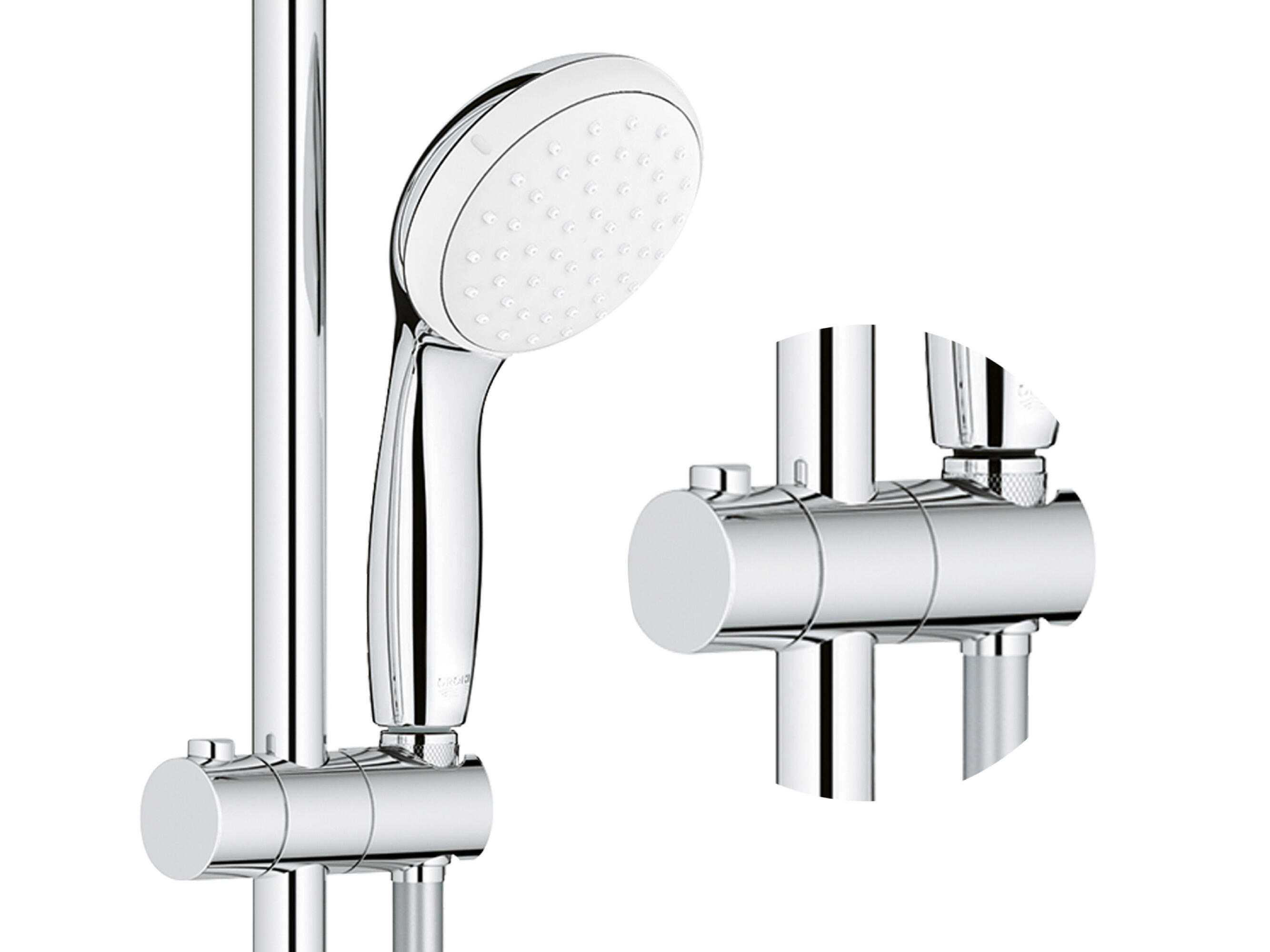 Conjunto de duche com torneira TERMOSTÁTICA START CLOVA 210 CROMADA - 10