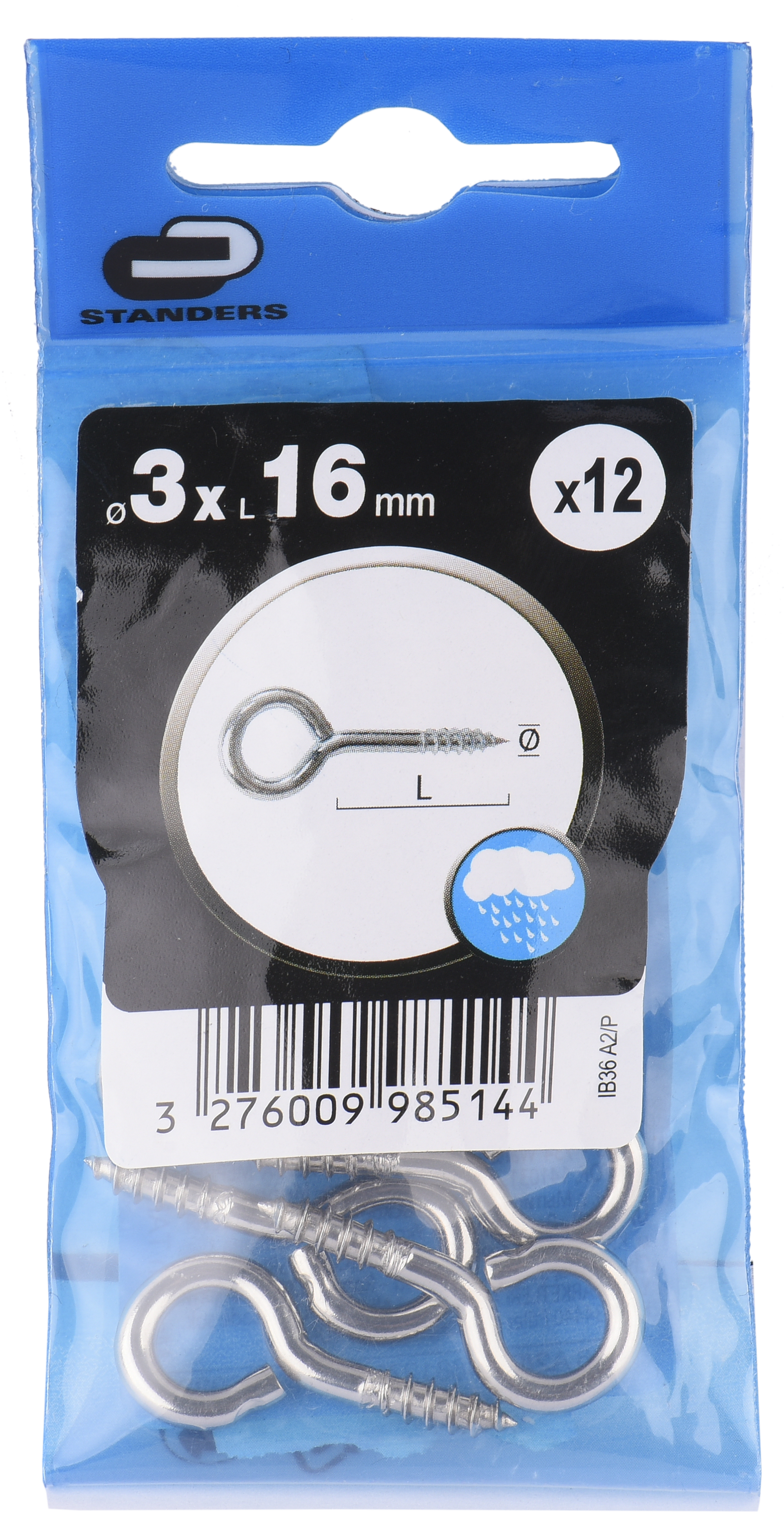 12 Pitões STANDERS FECHADOS 3X16 - 4