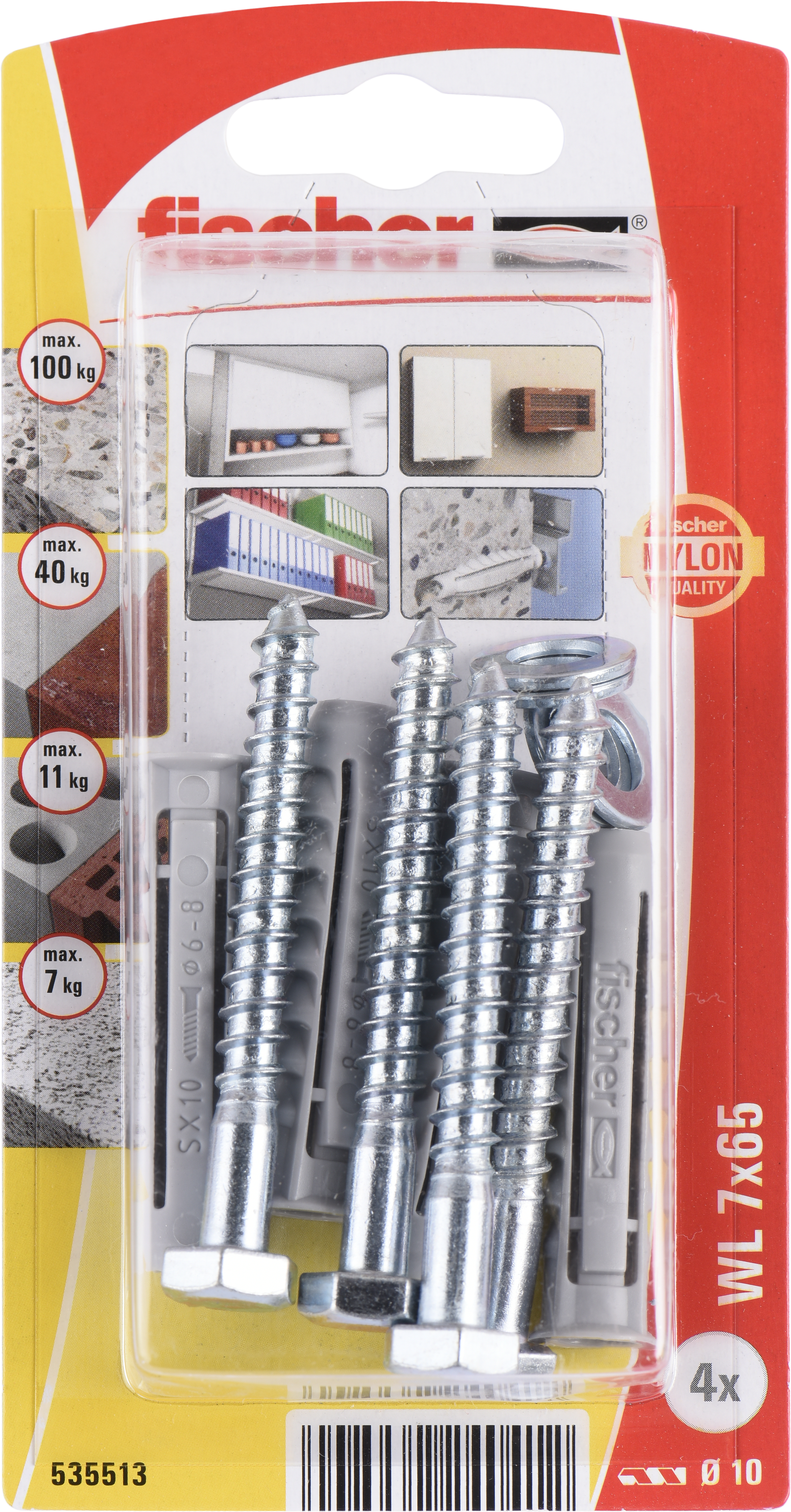 4 Buchas NYLON 7X60MM - 5