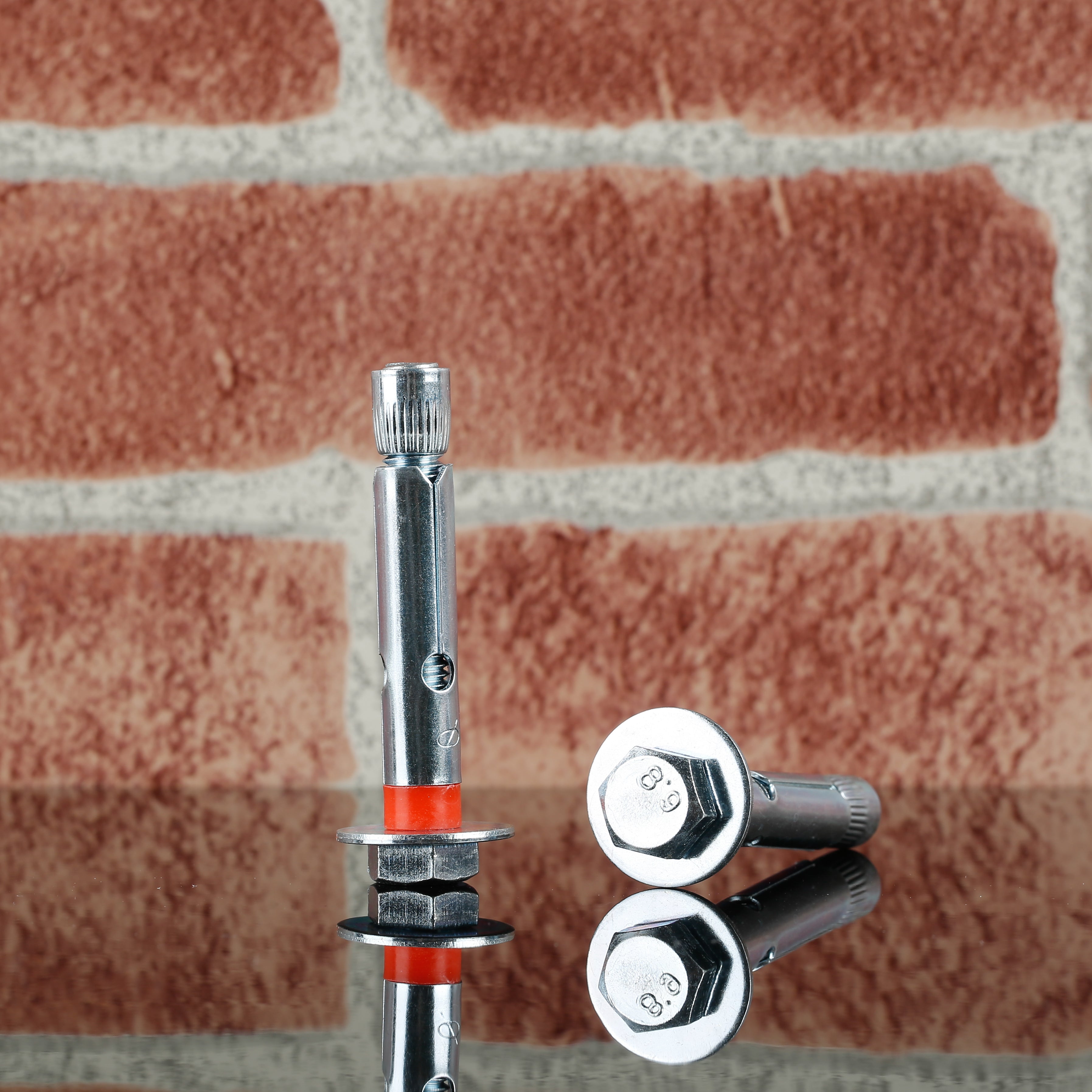 2 Buchas METAL MACIÇO D8X60MM + PARAFUSOS - 2