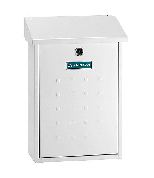 Buzón de correo de acero en blanco de 40x27x12 cm