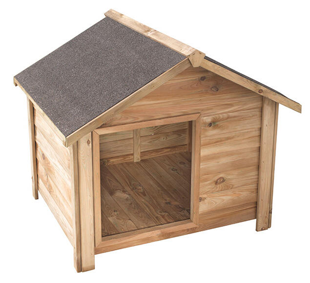 Caseta para perro de madera marrón 75.7x81.8x80 cm