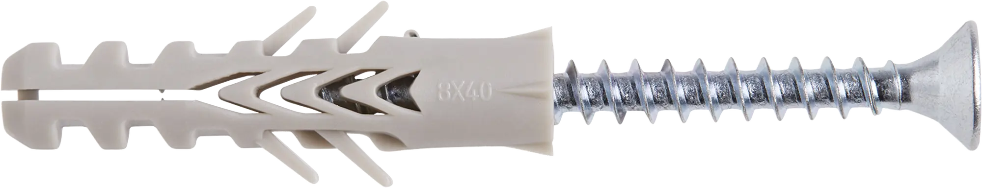 20 buchas com parafuso STANDERS NYLON 8X40MM - 2