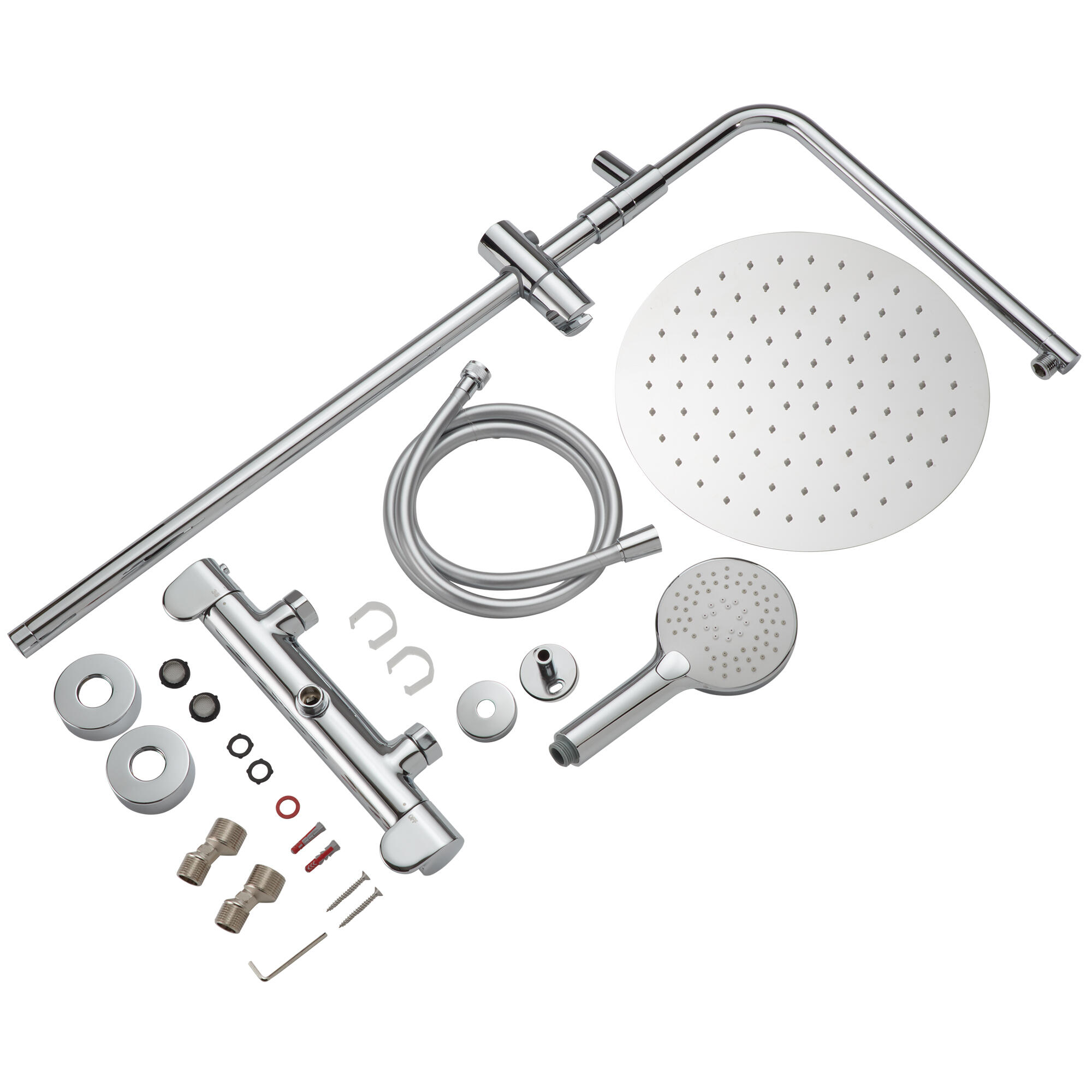 Columna de ducha termostática SENSEA Icone gris cromado - 10
