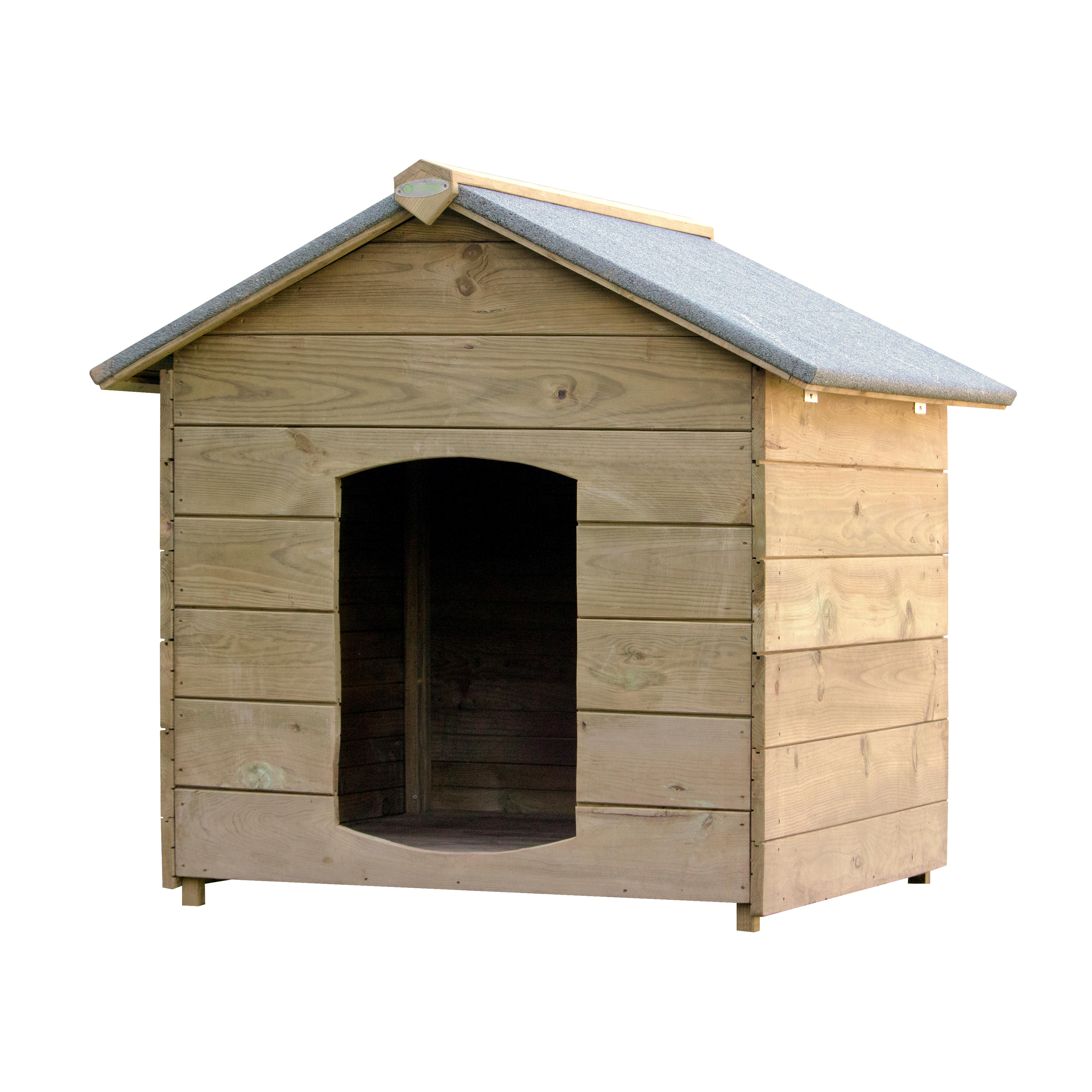 Caseta para perro de madera verde 110x100x120 cm