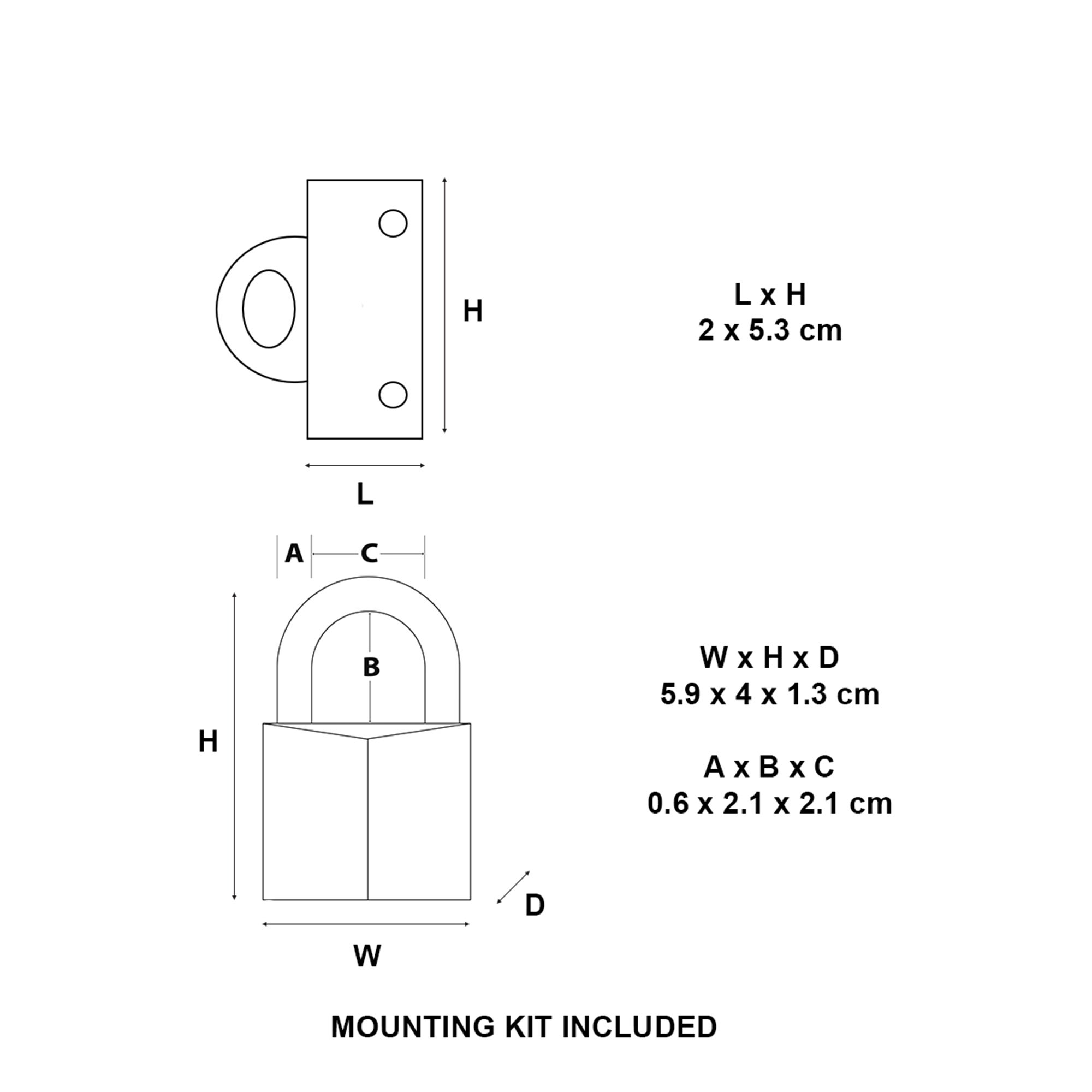 Soporte para cadenas con candado de acero y 6 mm de ø del asa - 2