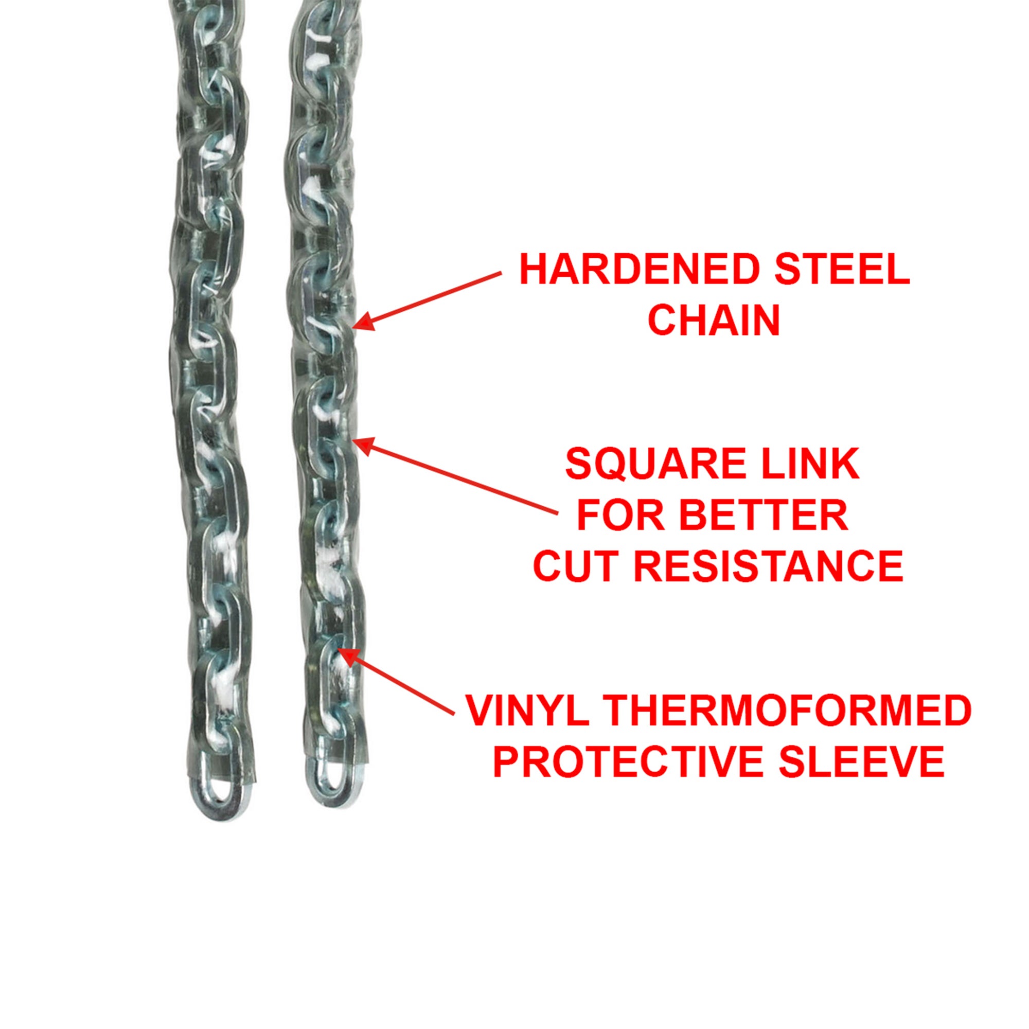 Cadena antirrobo sin candado de acero cementado de 6 mm de ø y 1.5 m longitud - 4