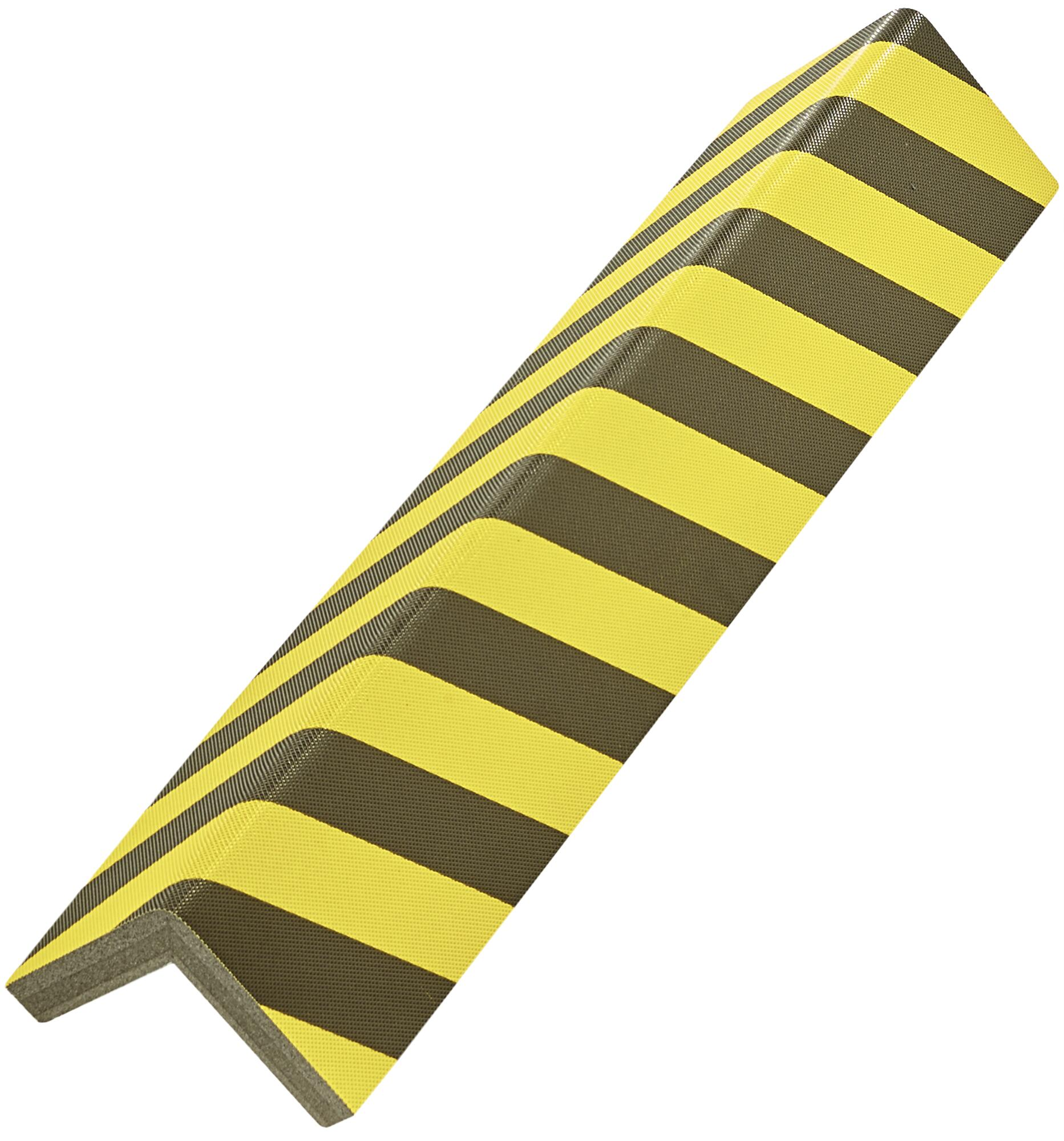 Protector columna para garaje de poliuretano amarillo/negro de 25x80 cm