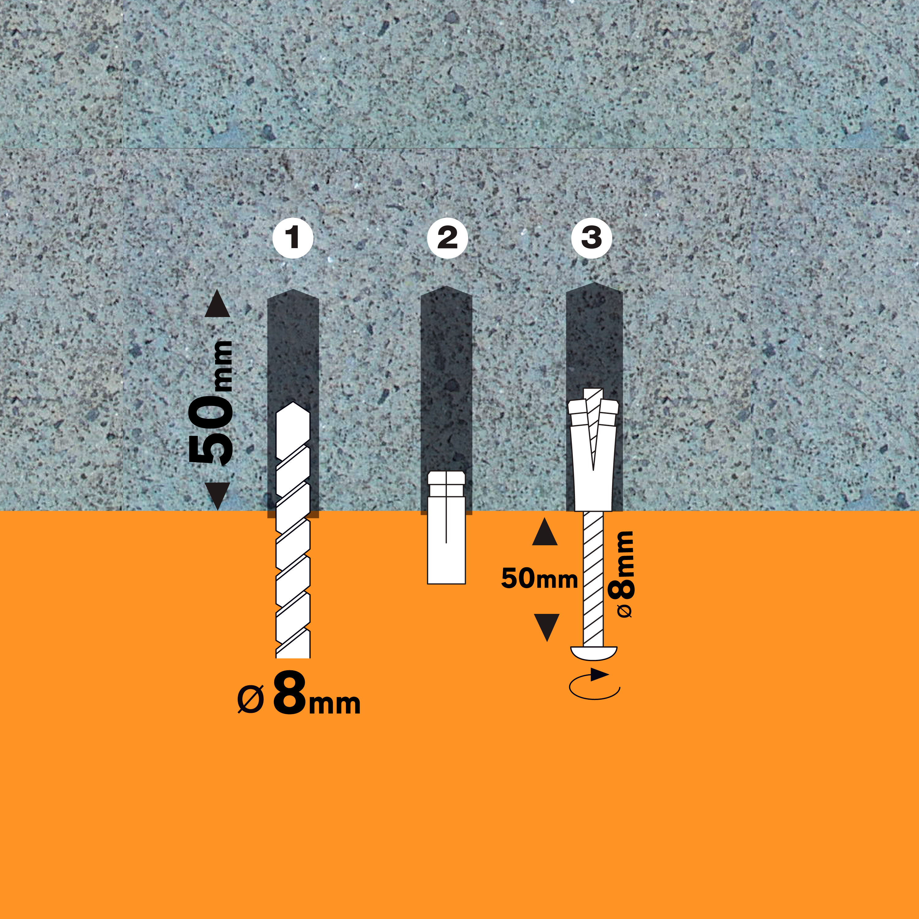 15 buchas de metal STANDERS EXPANSÍVEL 8X30MM - 3