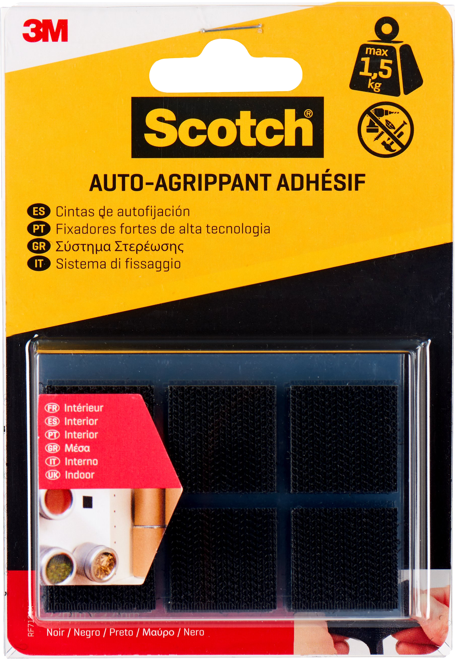 24 sistema de fijación de velcro adhesivo  de  cm - 9