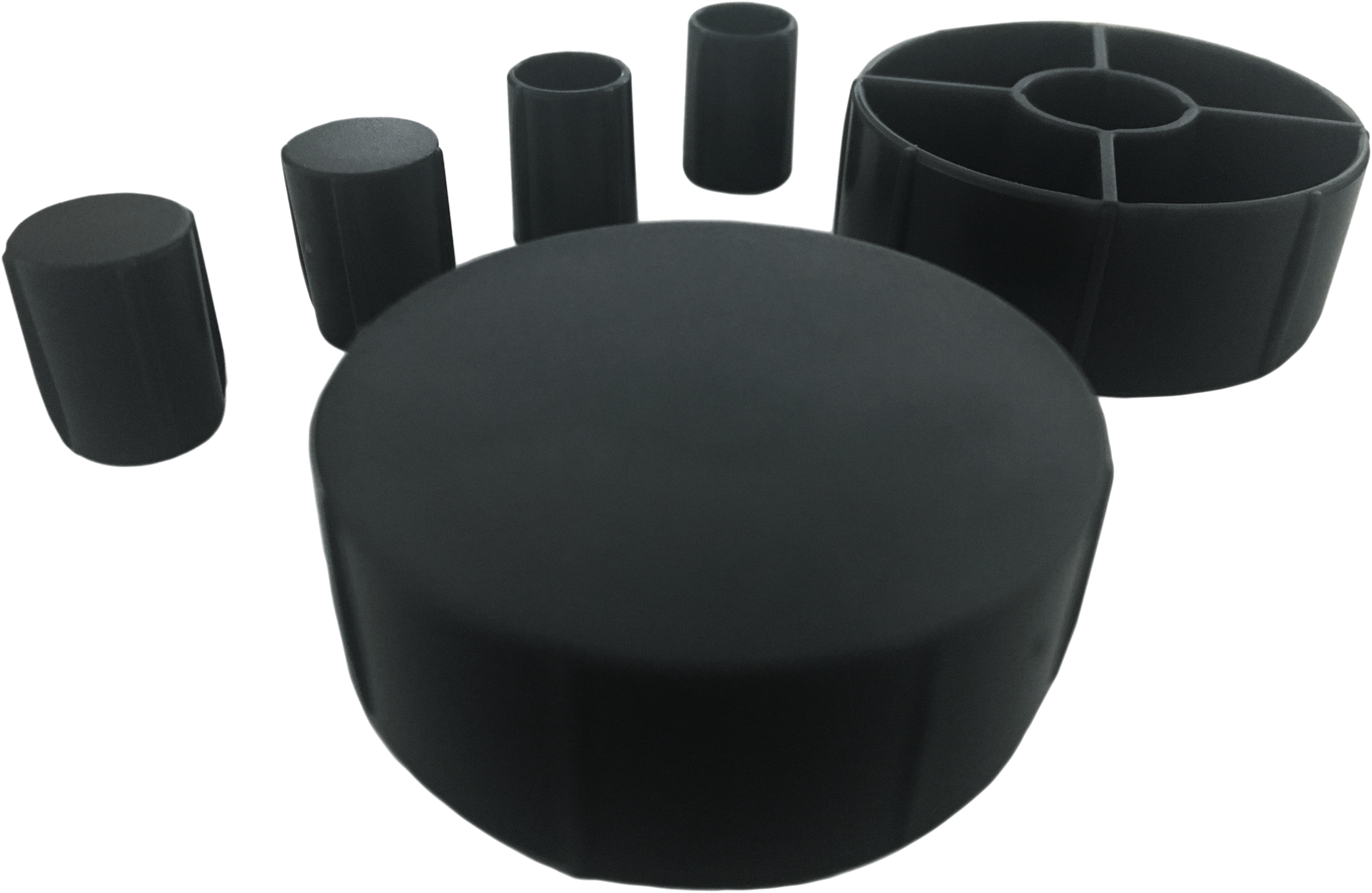 Paquete de 6 tapones negro 800 mm