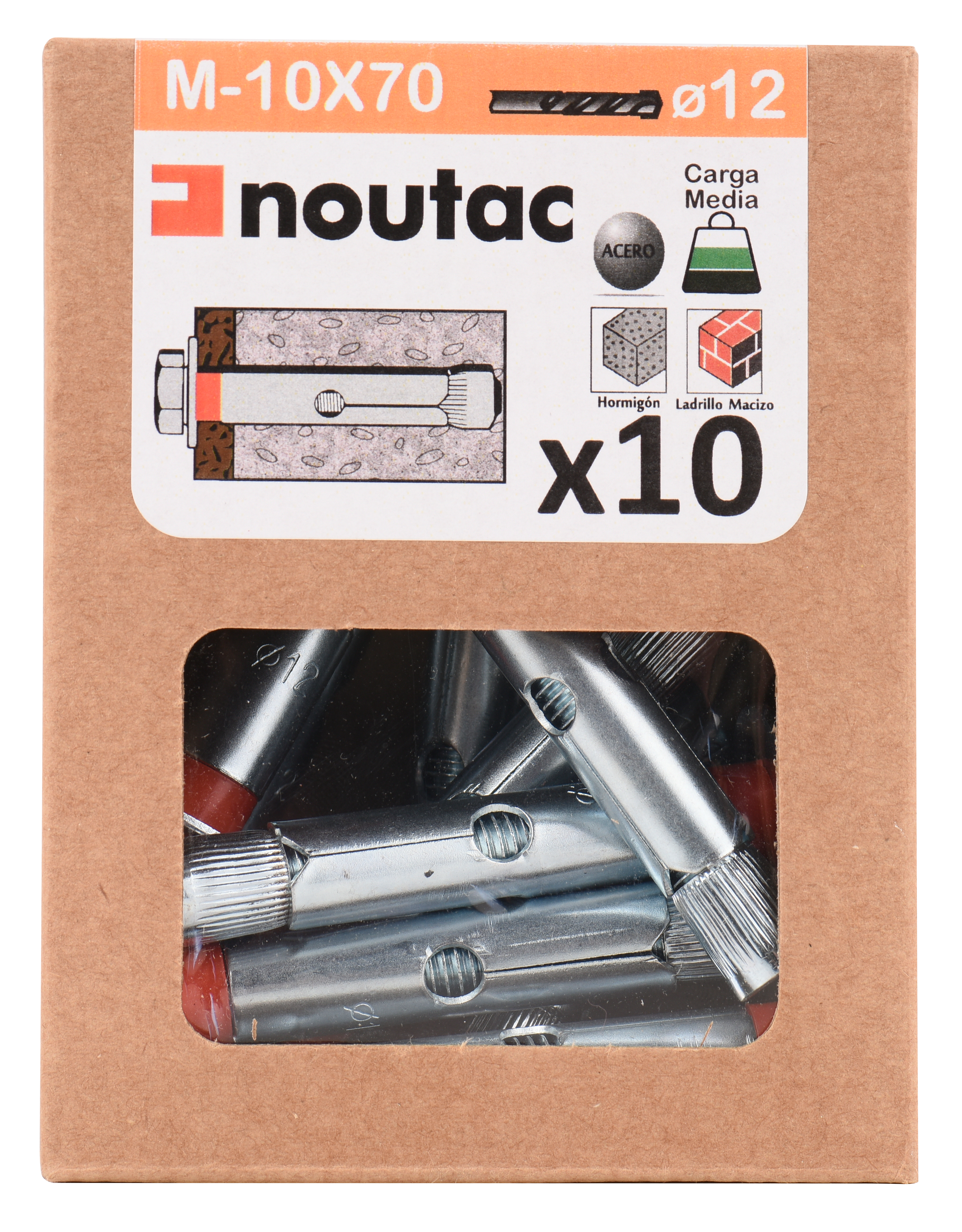 10 Buchas PARAFUSO 10X70MM - 6