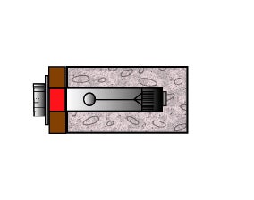 2 tacos de metal con tornillo para material macizo de Ø8x60 métrica 6 - 4
