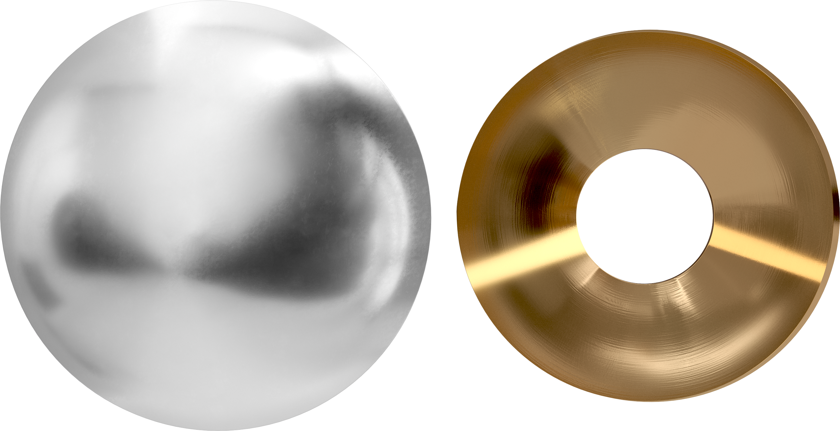 4 embellecedor para tornillos cromado de x mm