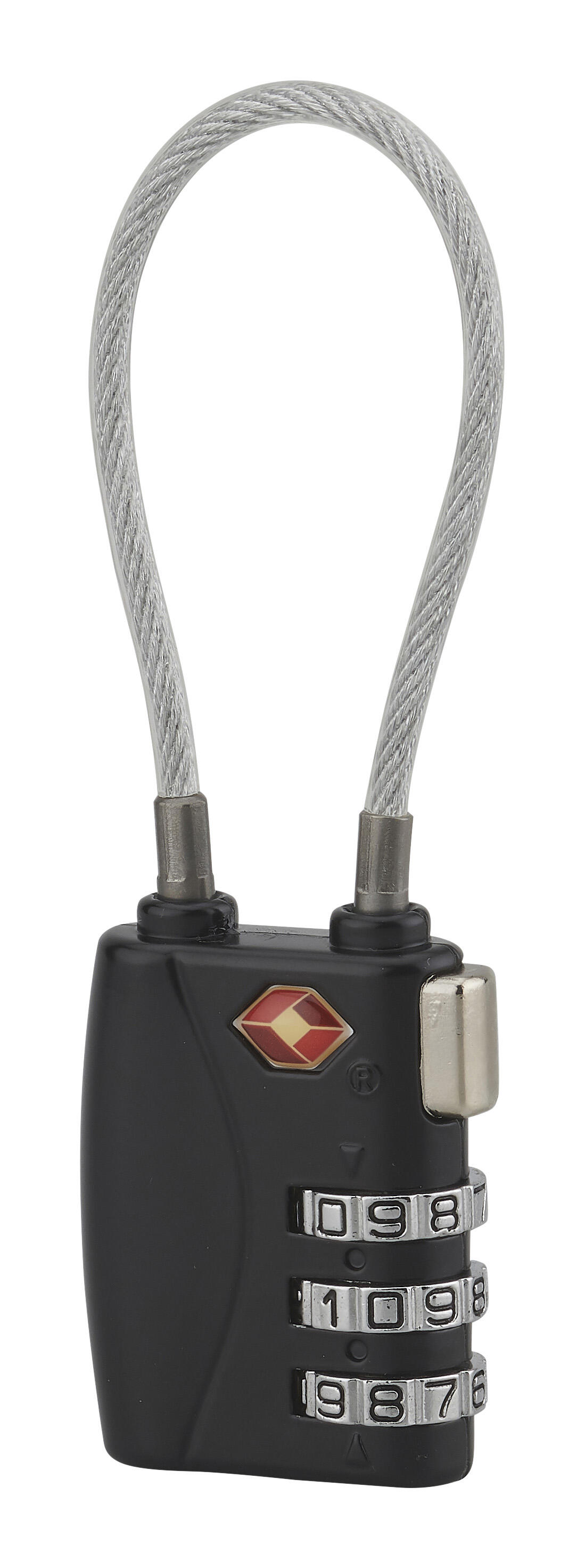 Candado 3 combi a cable tsa negro