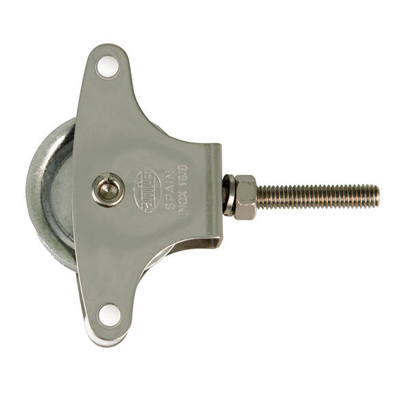 2 polea en acero para cuerda de 8  mm de ø y hasta 15 kg