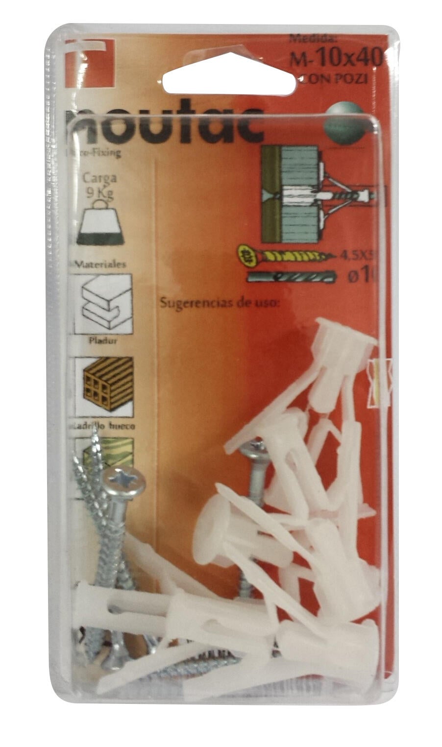 5 Buchas ARPÃO PARAFUSO 38MM - 5