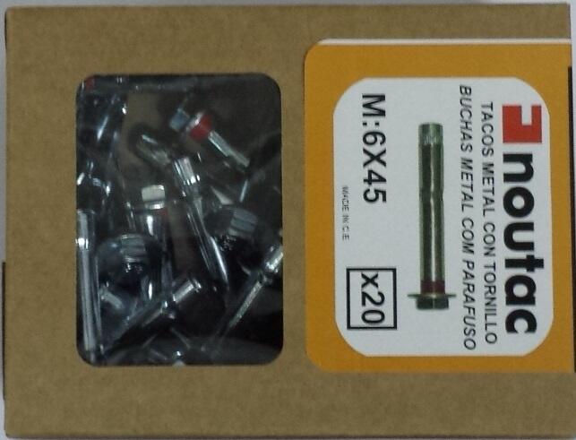 20 tacos de metal con tornillo para material macizo Ø8x45 métrica 6 - 6
