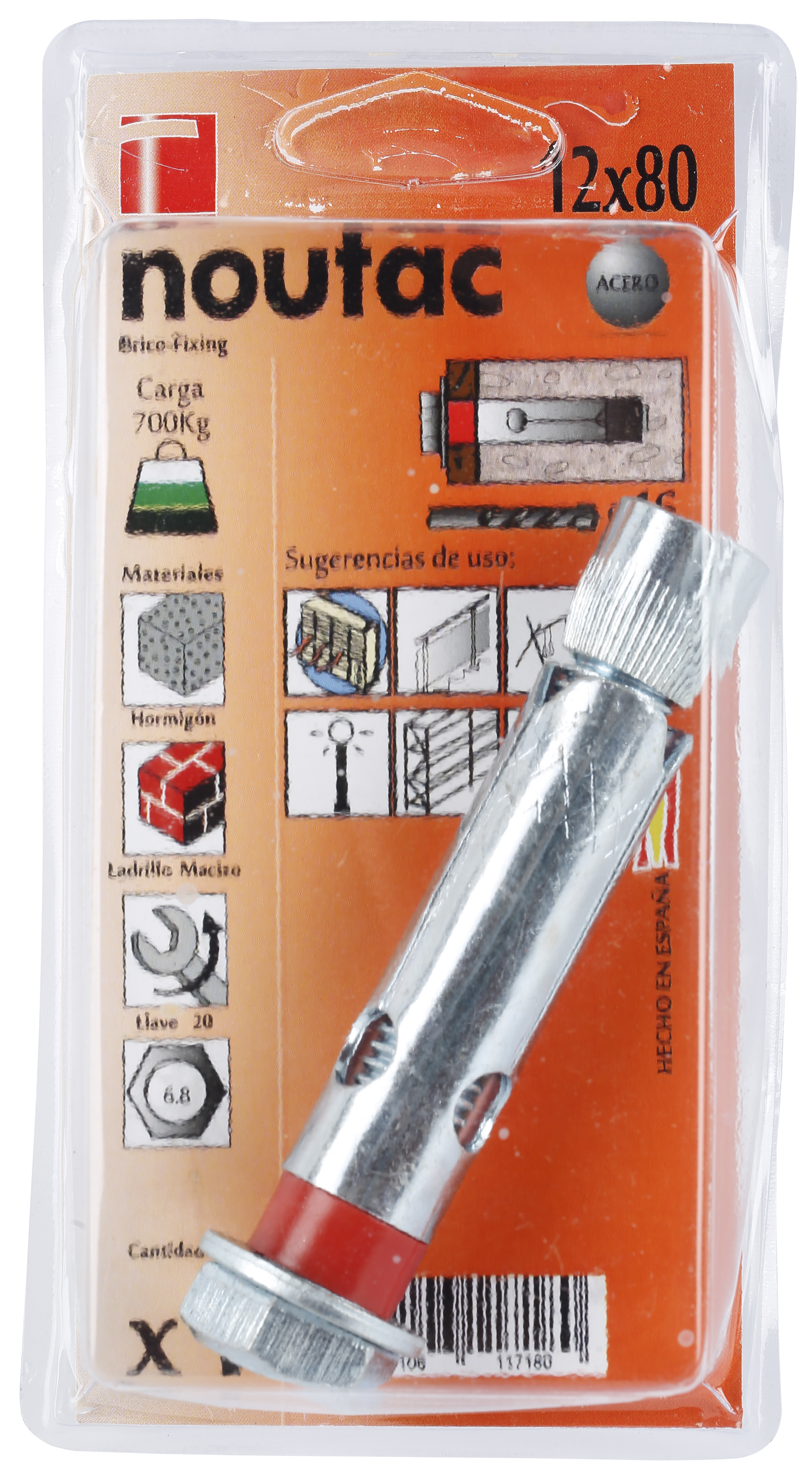 1 Bucha PARAFUSO 12X80MM - 4