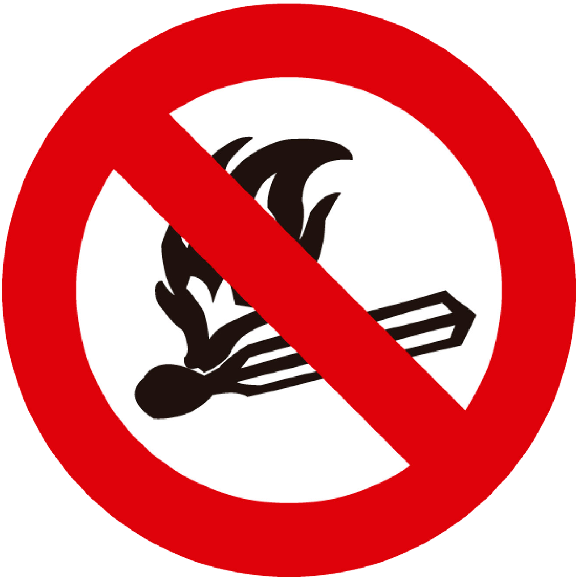 Adhesivo prohibido encender fuego p suelo 30x30cm