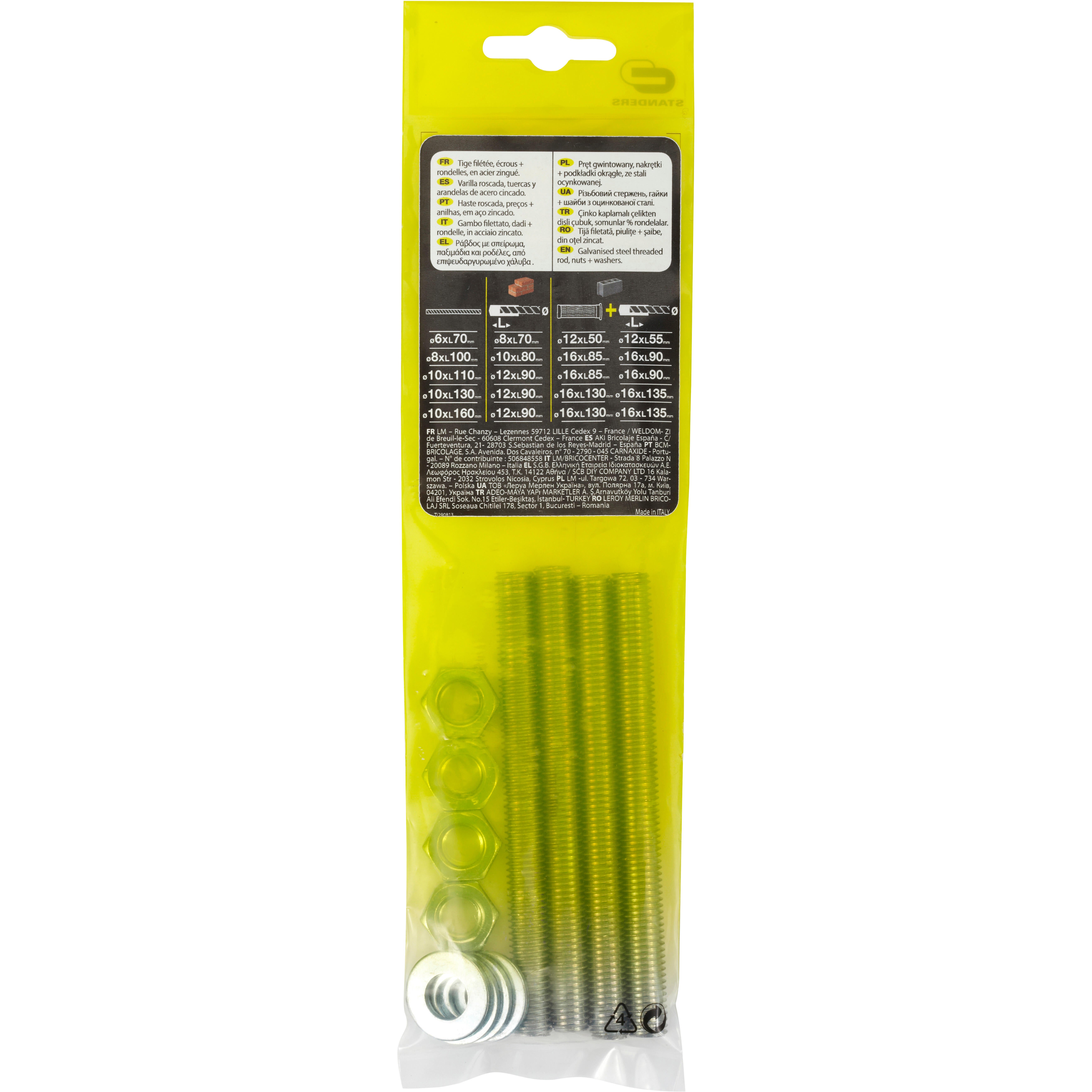 4 Varetas roscadas M10 110 mm Standers - 7