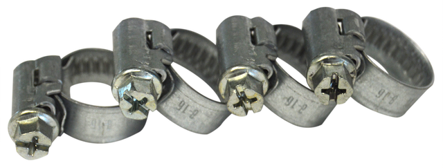 Pack de 4 abrazaderas acero regulables S&M - 10 a 16mm.