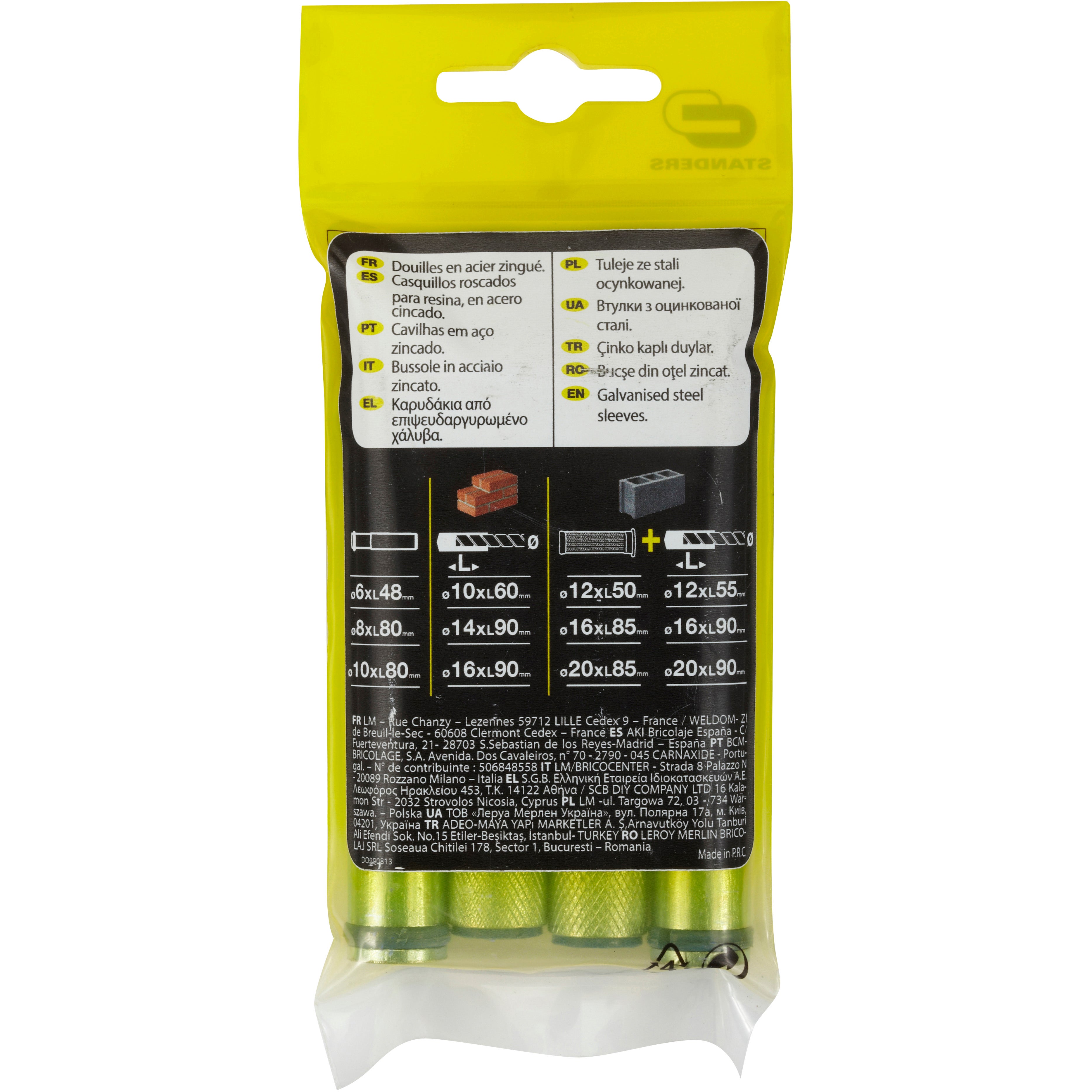 4 Casquillos para anclaje químico STANDERS de acero ø 8 x L. 80 mm - 7