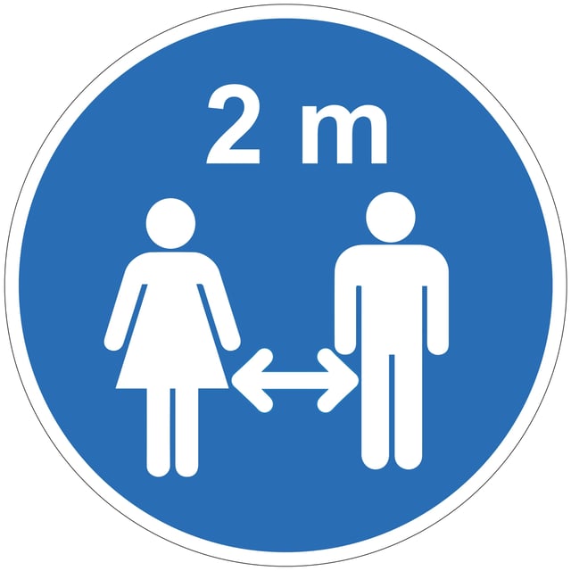 ADHESIVO SUELO DISTANCIA 2M PAREJA