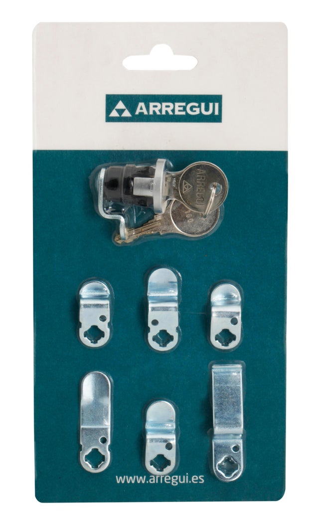 Kit cerradura buzón de acero de 11x21x1 cm