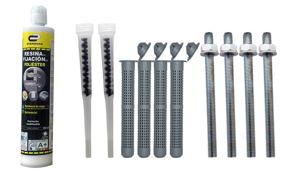 Kit taco químico con resina de poliéster de 300ml